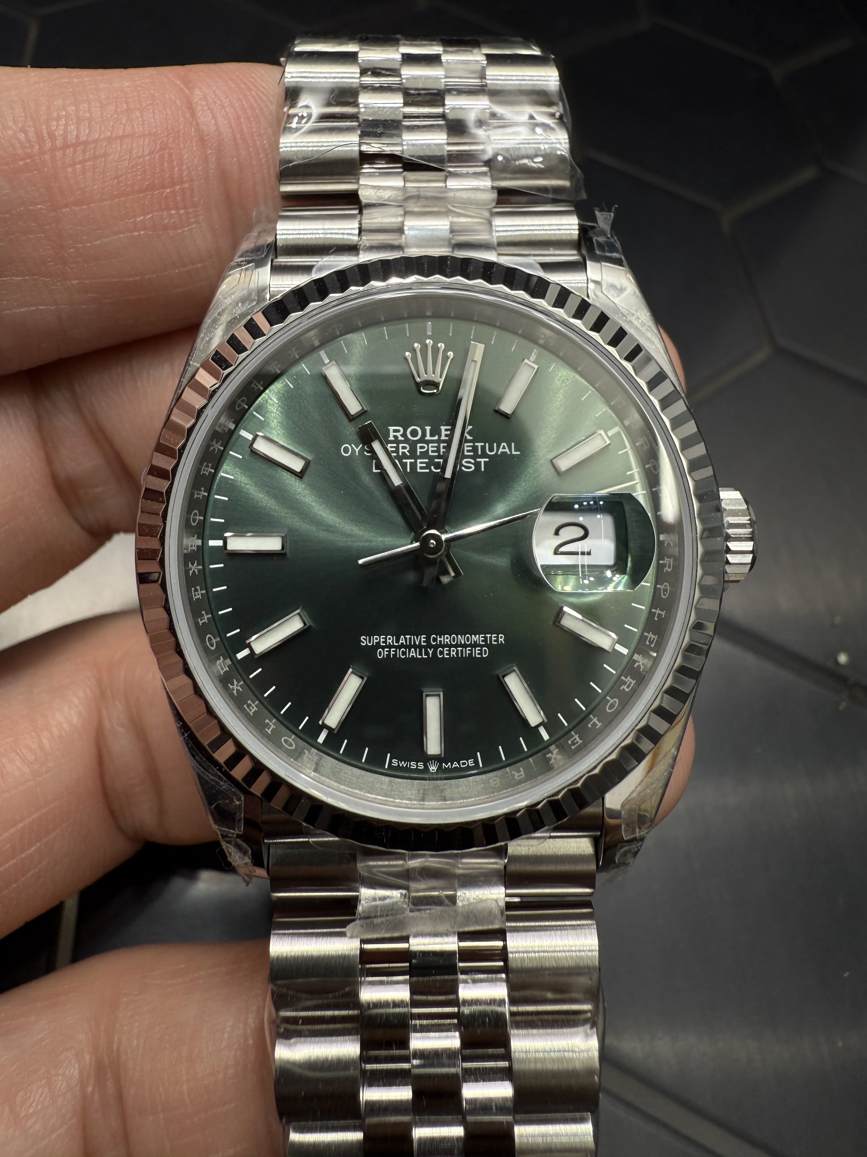 Rolex Datejust 41-Style Green Dial Jubilee Watch D391519439 — view 9