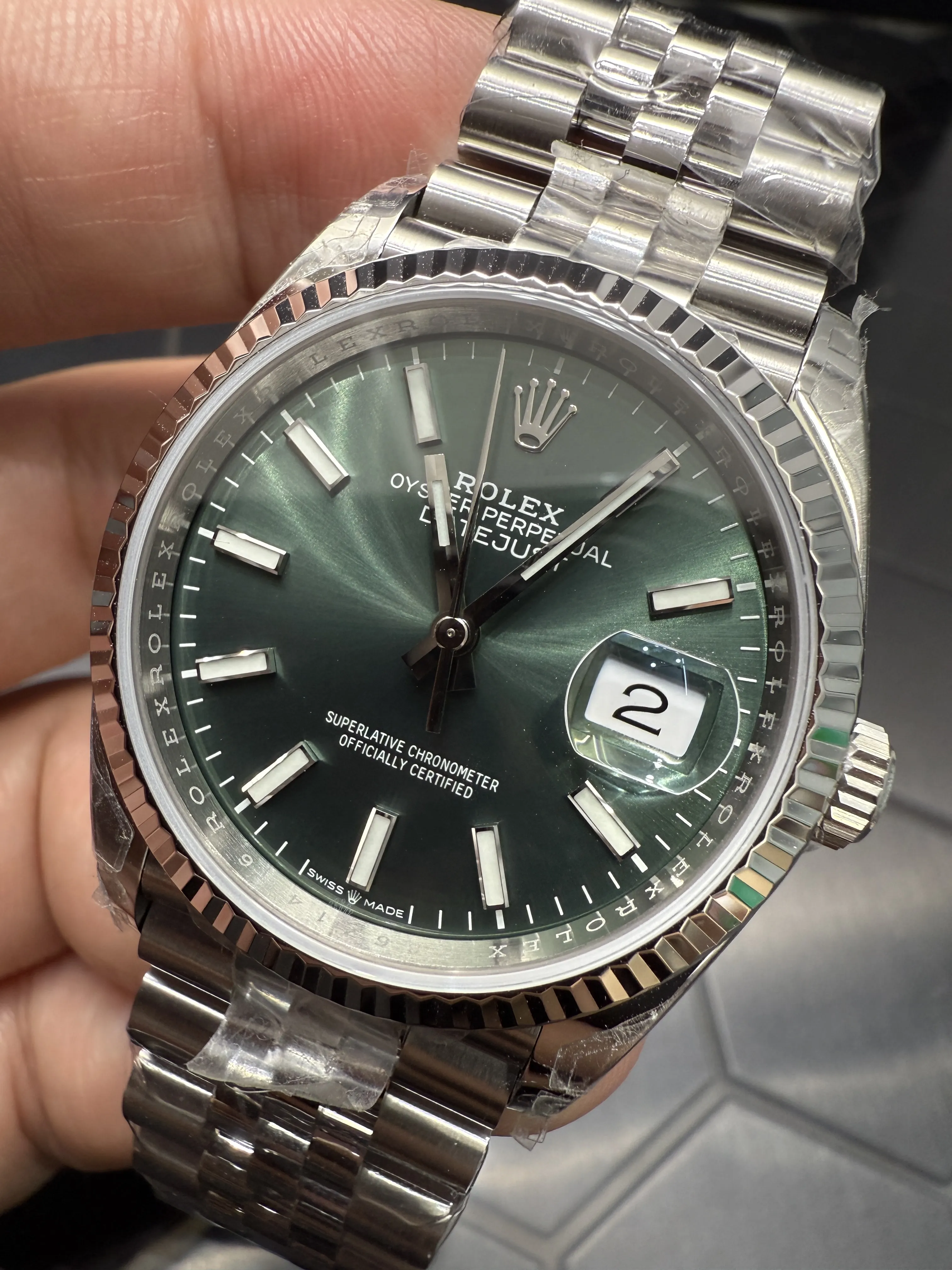 Rolex Datejust 41-Style Green Dial Jubilee Watch D391519439 — view 11