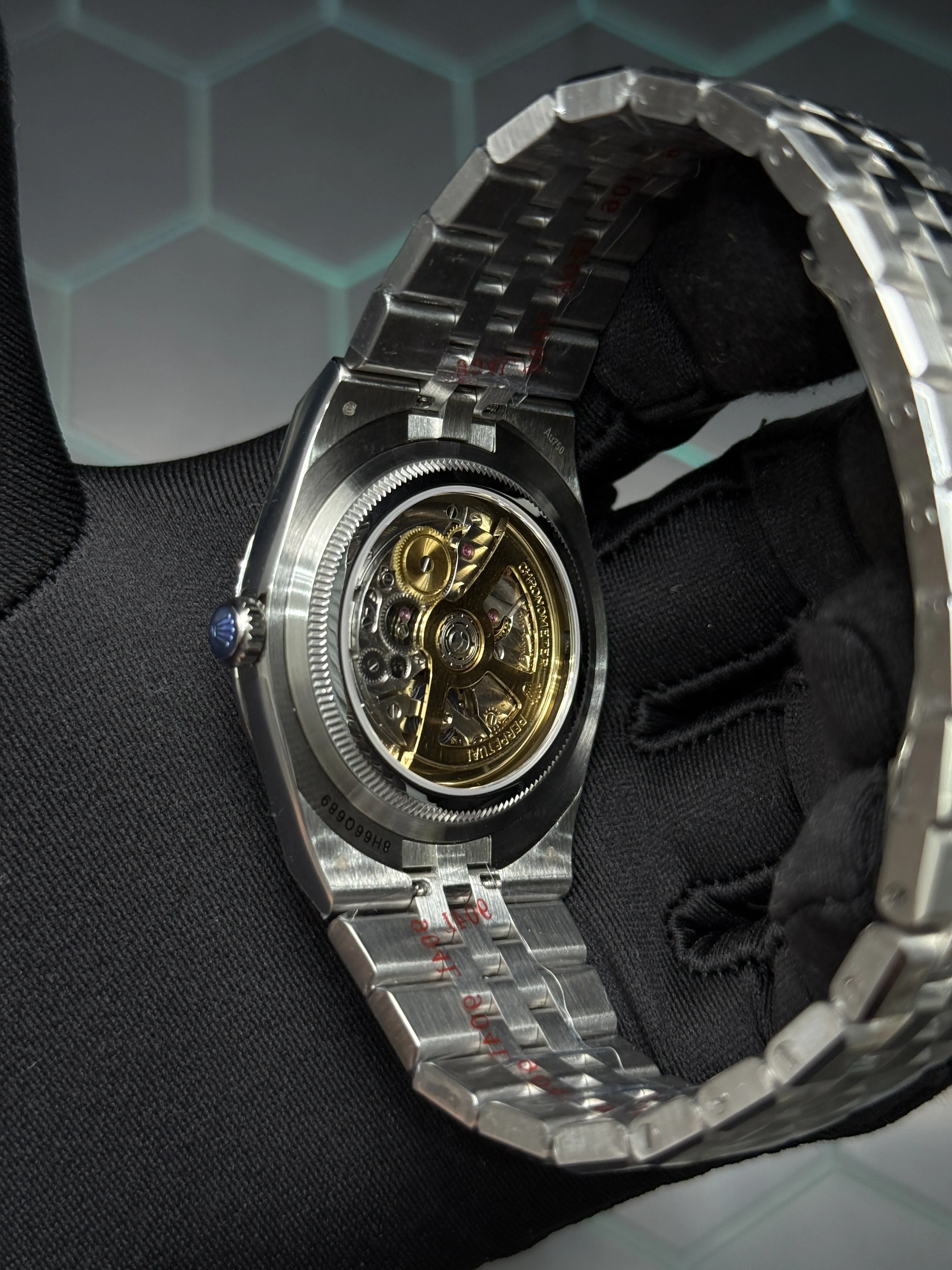Rolex Land-Dweller-Style Ice Blue Honeycomb Dial Watch D351019442 — view 6
