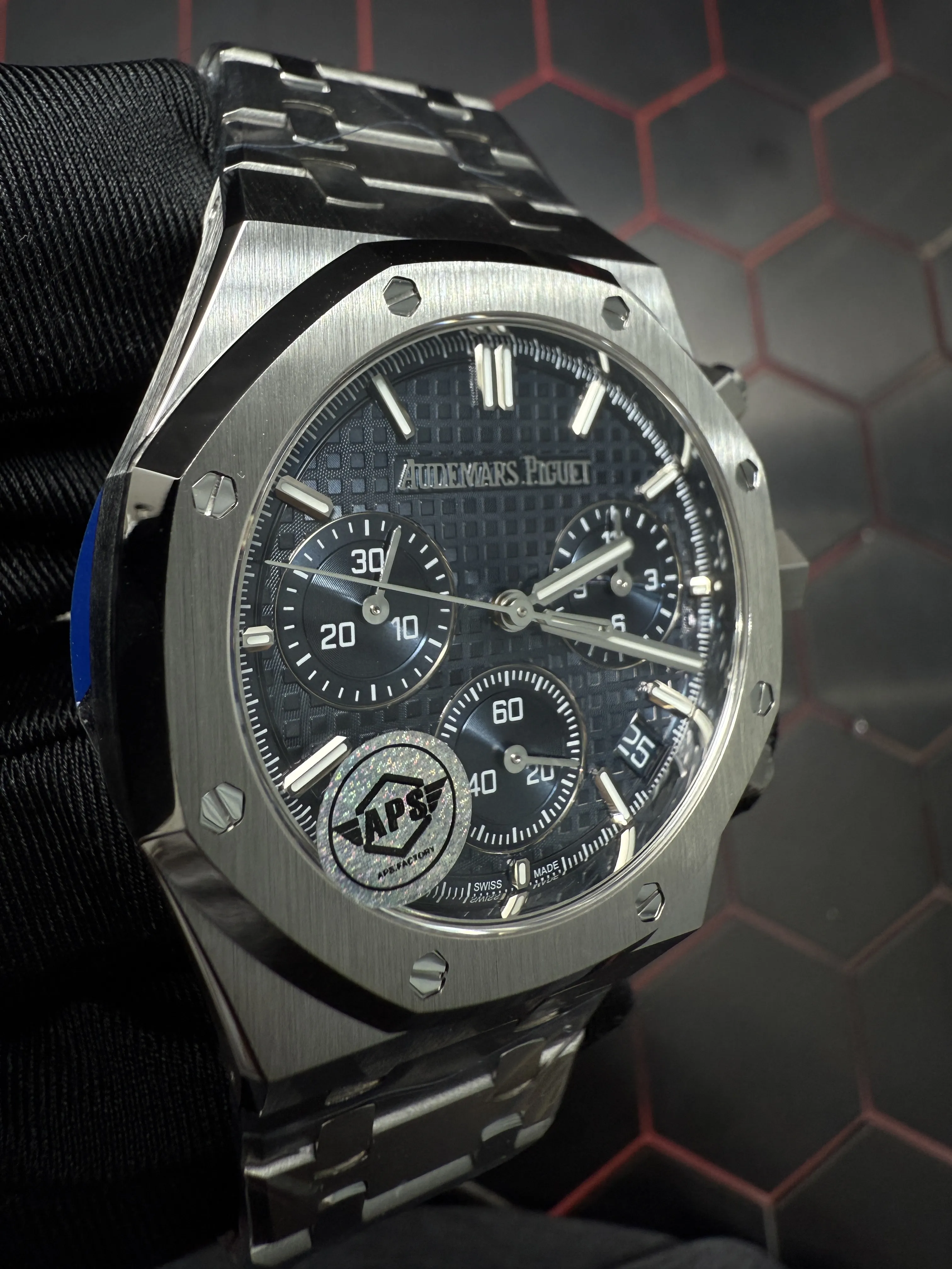Audemars Piguet Royal Oak Chronograph-Style Silver Blue Dial Watch D472519449 — view 12