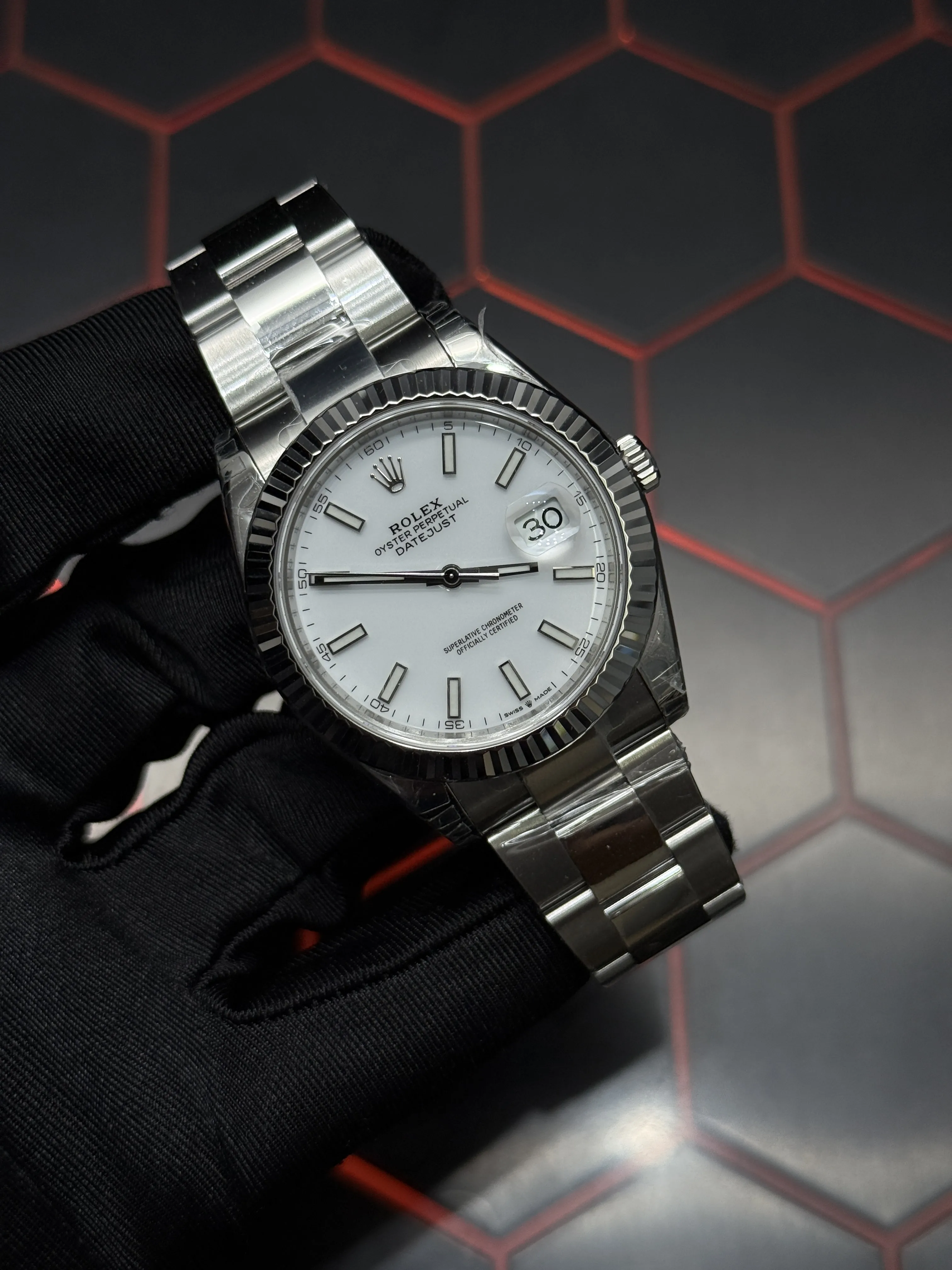 Rolex Datejust 41-Style Silver White Dial Oyster Watch D391519450 — view 2
