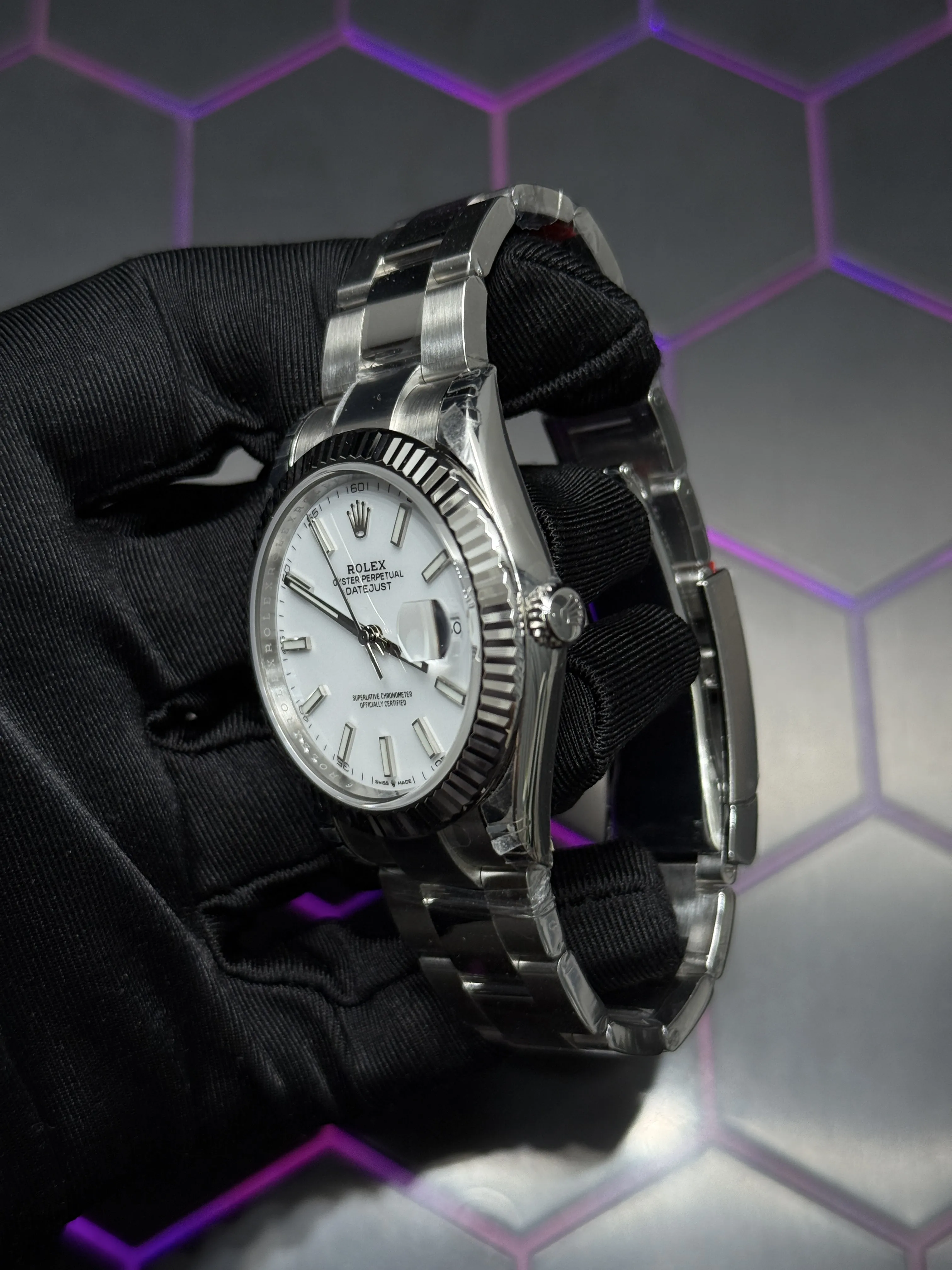 Rolex Datejust 41-Style Silver White Dial Oyster Watch D391519450 — view 4