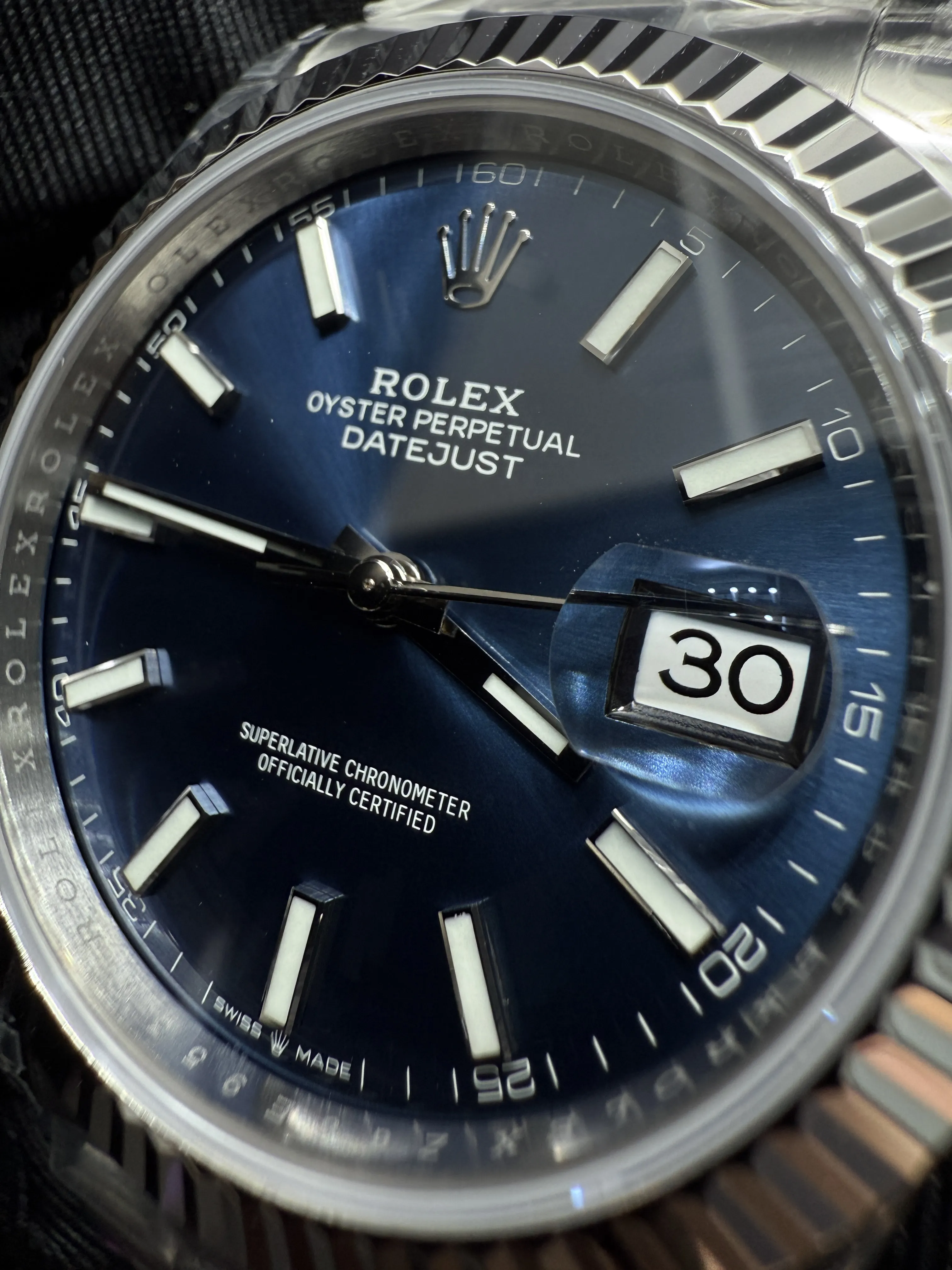 Rolex Datejust 41-Style Silver Blue Dial Oyster Watch D391519451 — view 12