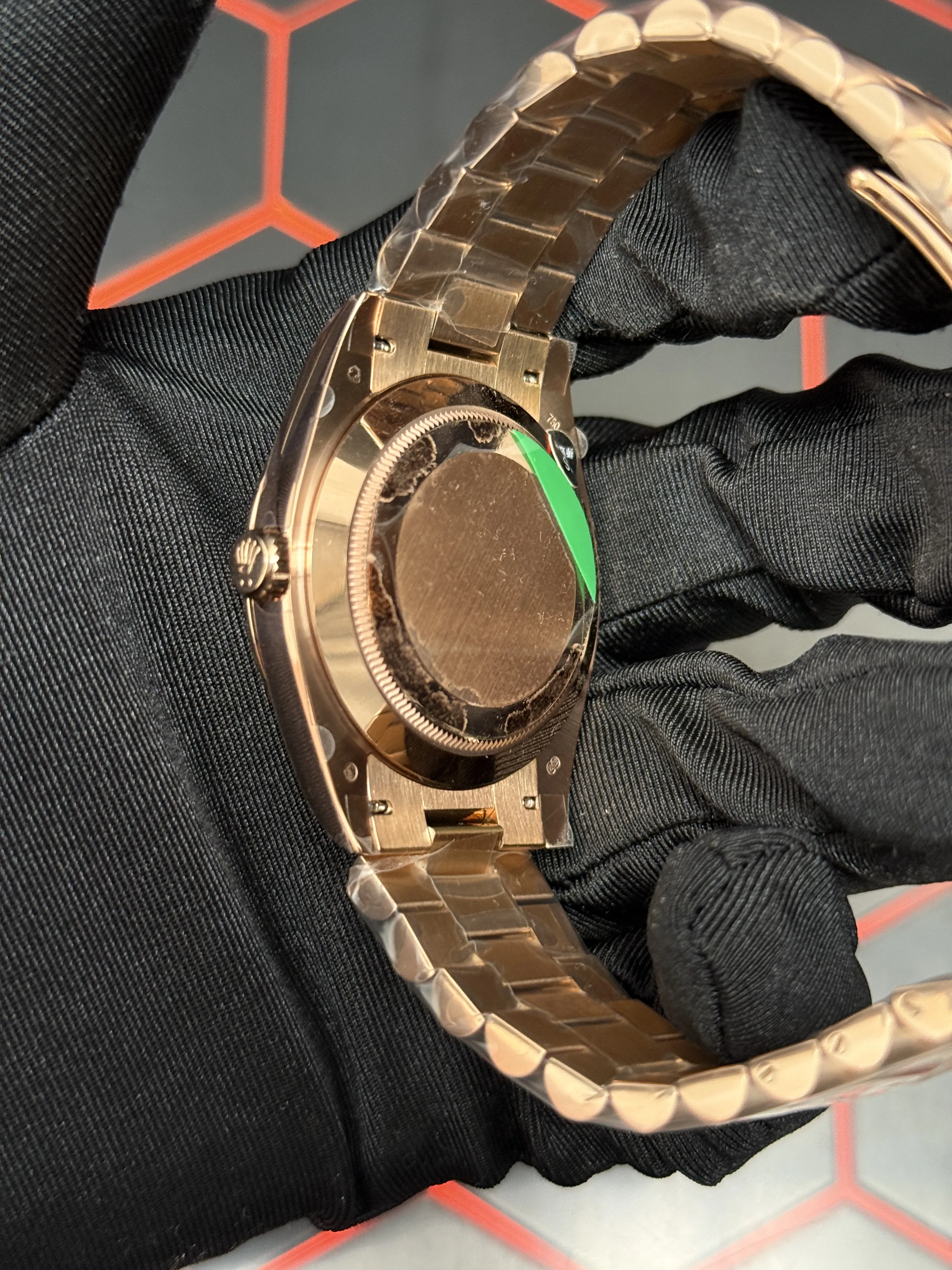 Rolex Day-Date 40-Style Rose-Gold-Tone Copper Baguette Dial Watch D391519454 — view 6