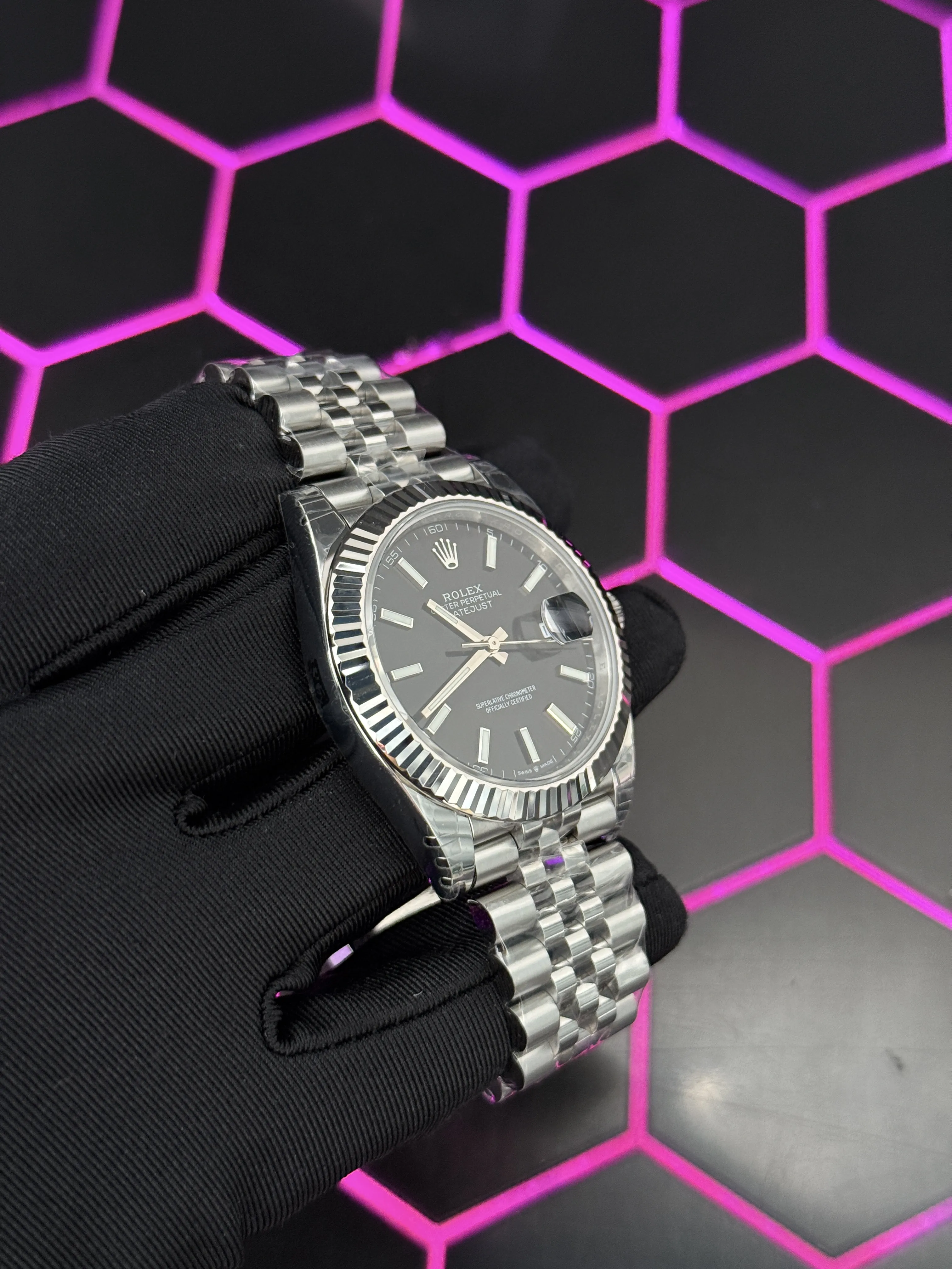 Rolex Datejust 41-Style Black Dial Jubilee Watch D391519462 — view 3