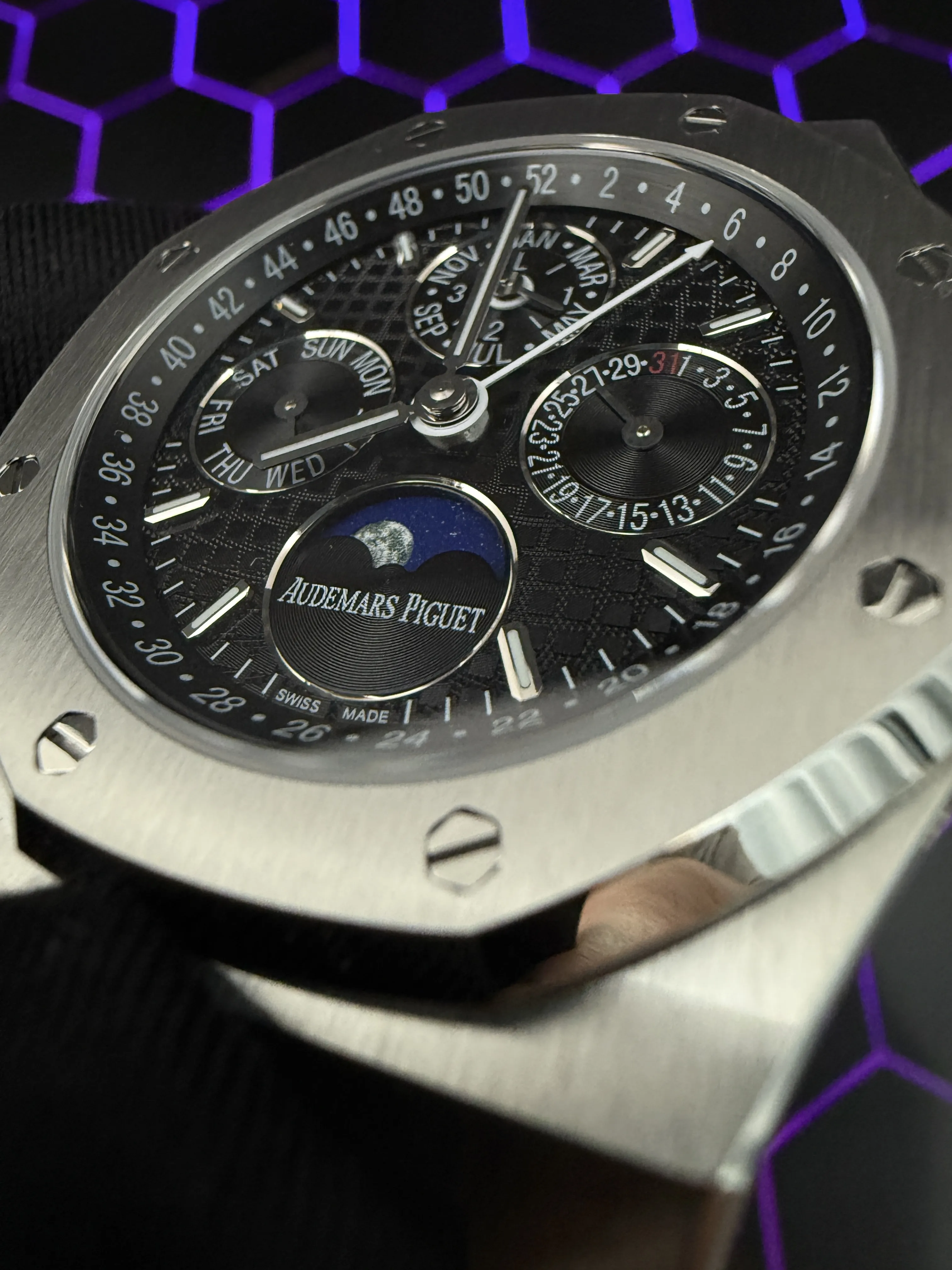 AP Royal Oak Perpetual Calendar-Style Silver-Tone Black Dial Watch D472519466 — view 10