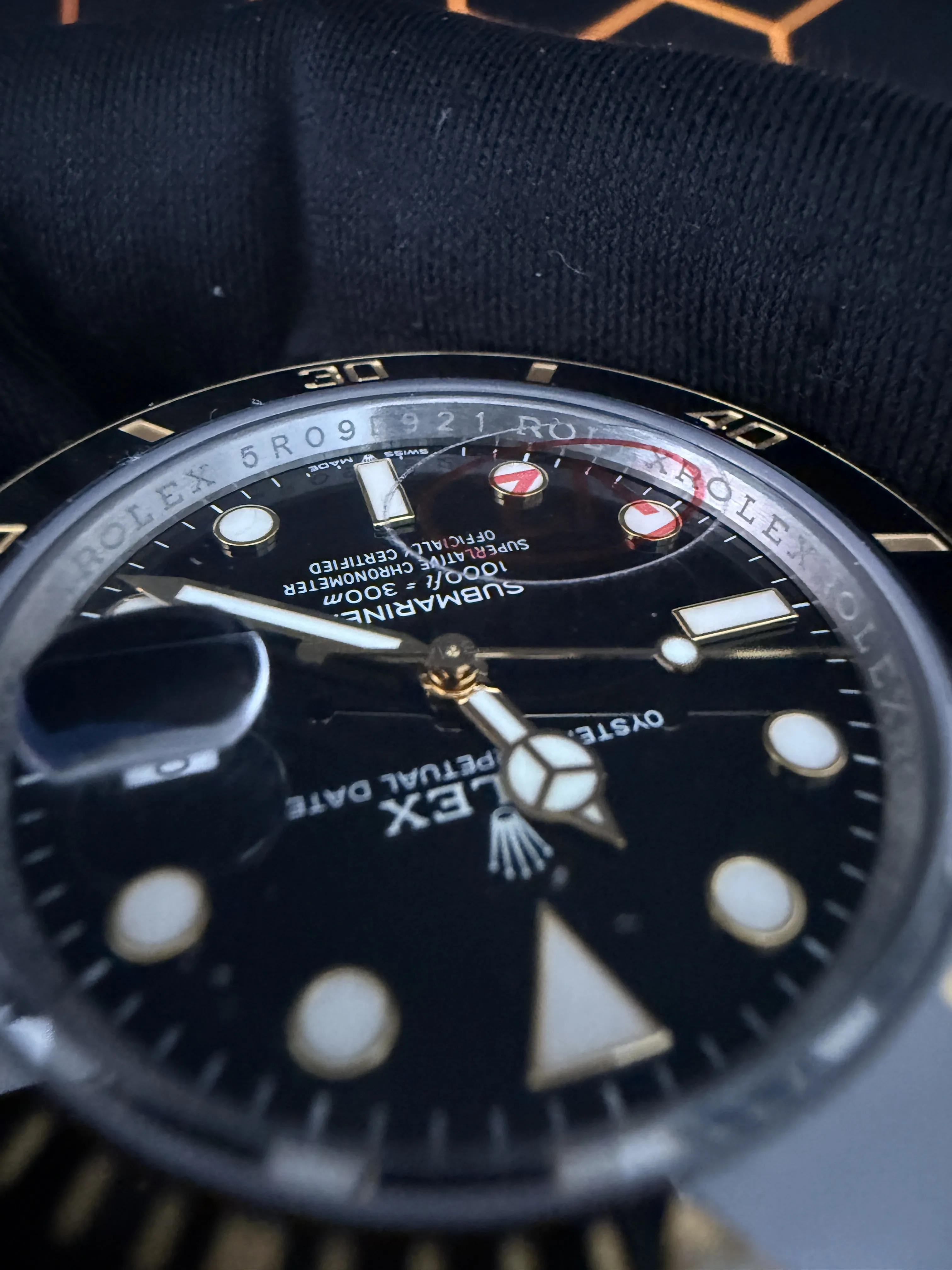 Rolex Submariner-Style Two-Tone Black Dial Dive Watch D438819467 — view 11