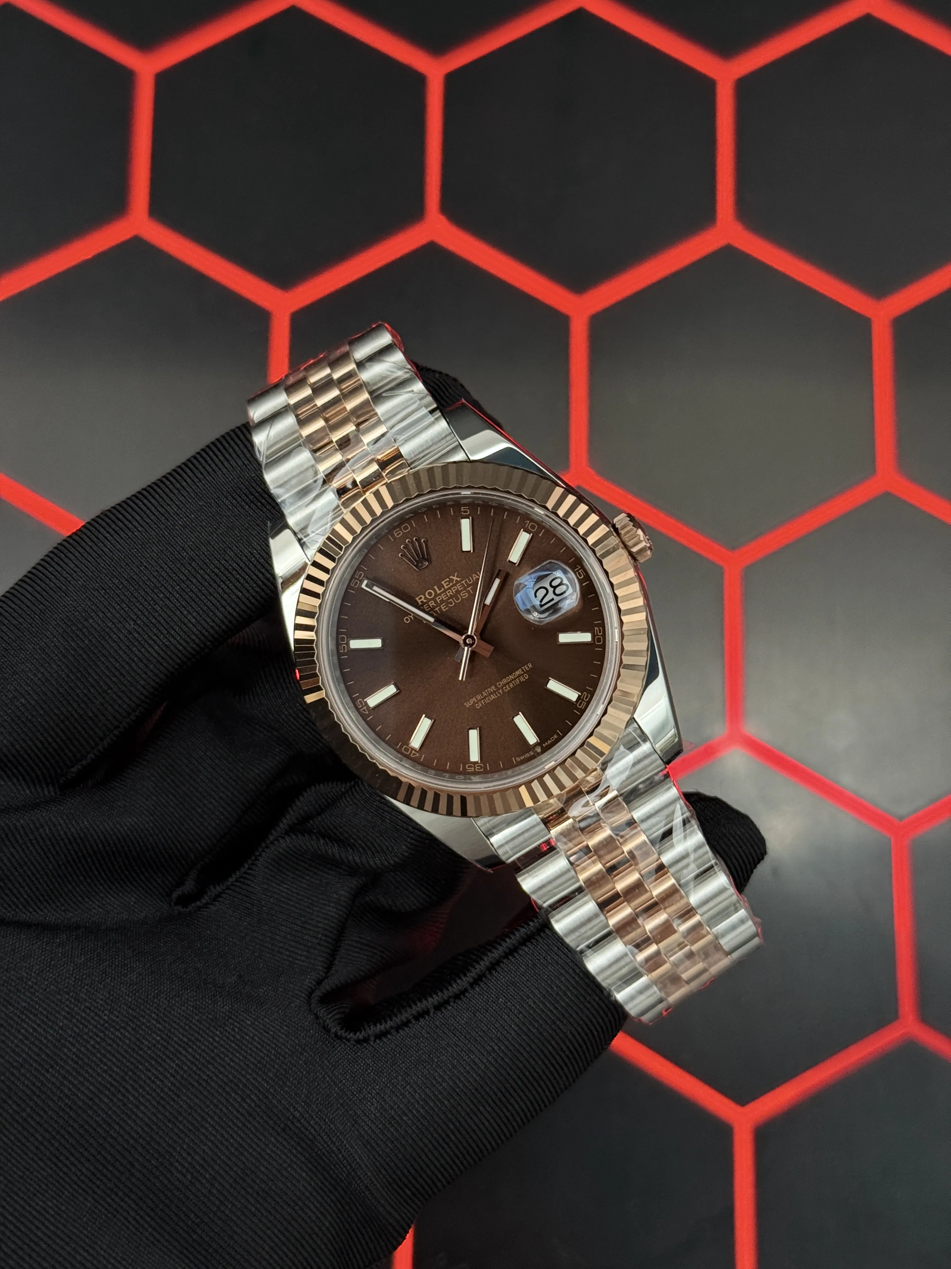 Rolex Datejust 41-Style Two-Tone Chocolate Dial Jubilee Watch D391519470 — view 2