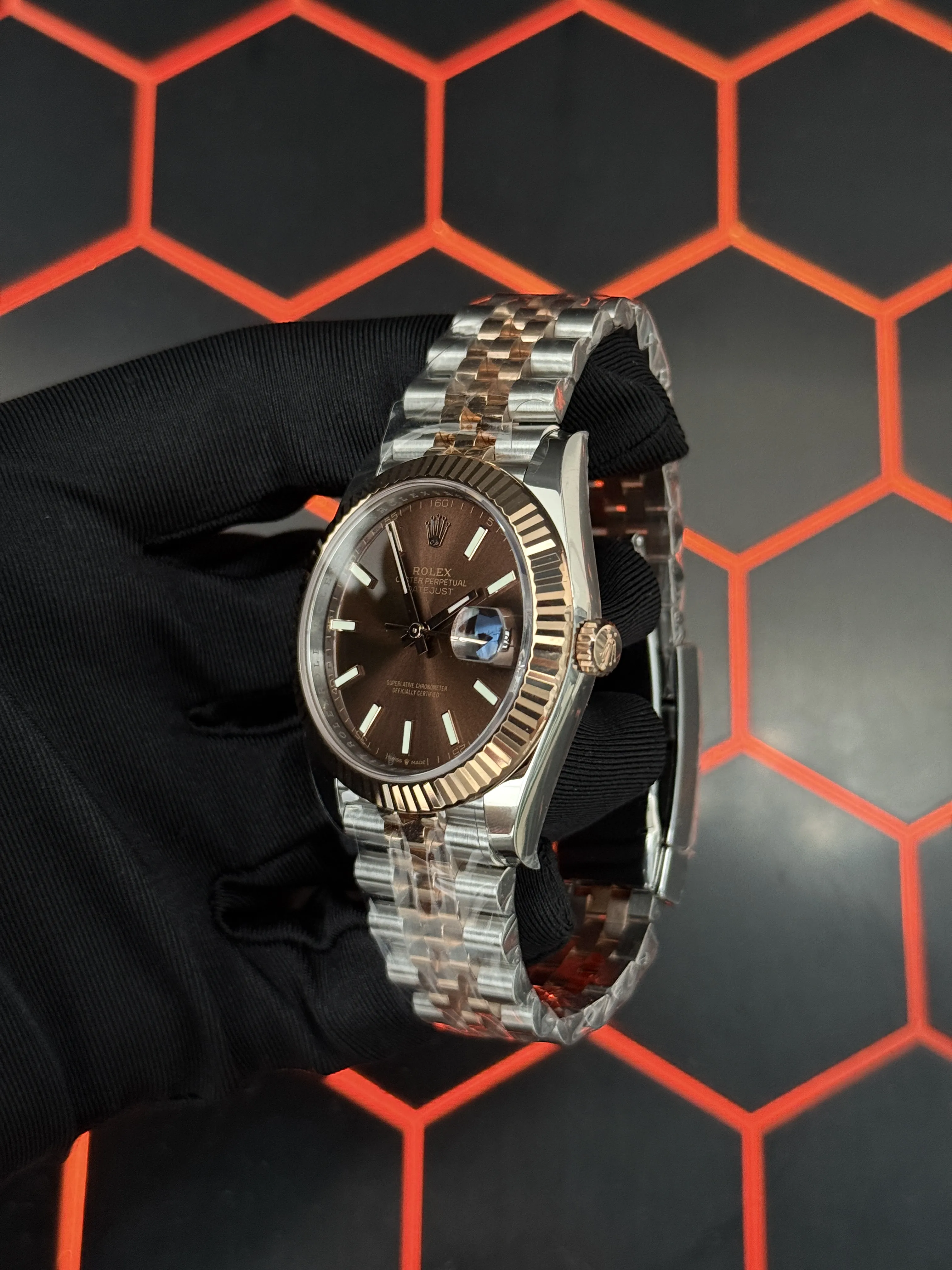 Rolex Datejust 41-Style Two-Tone Chocolate Dial Jubilee Watch D391519470 — view 4