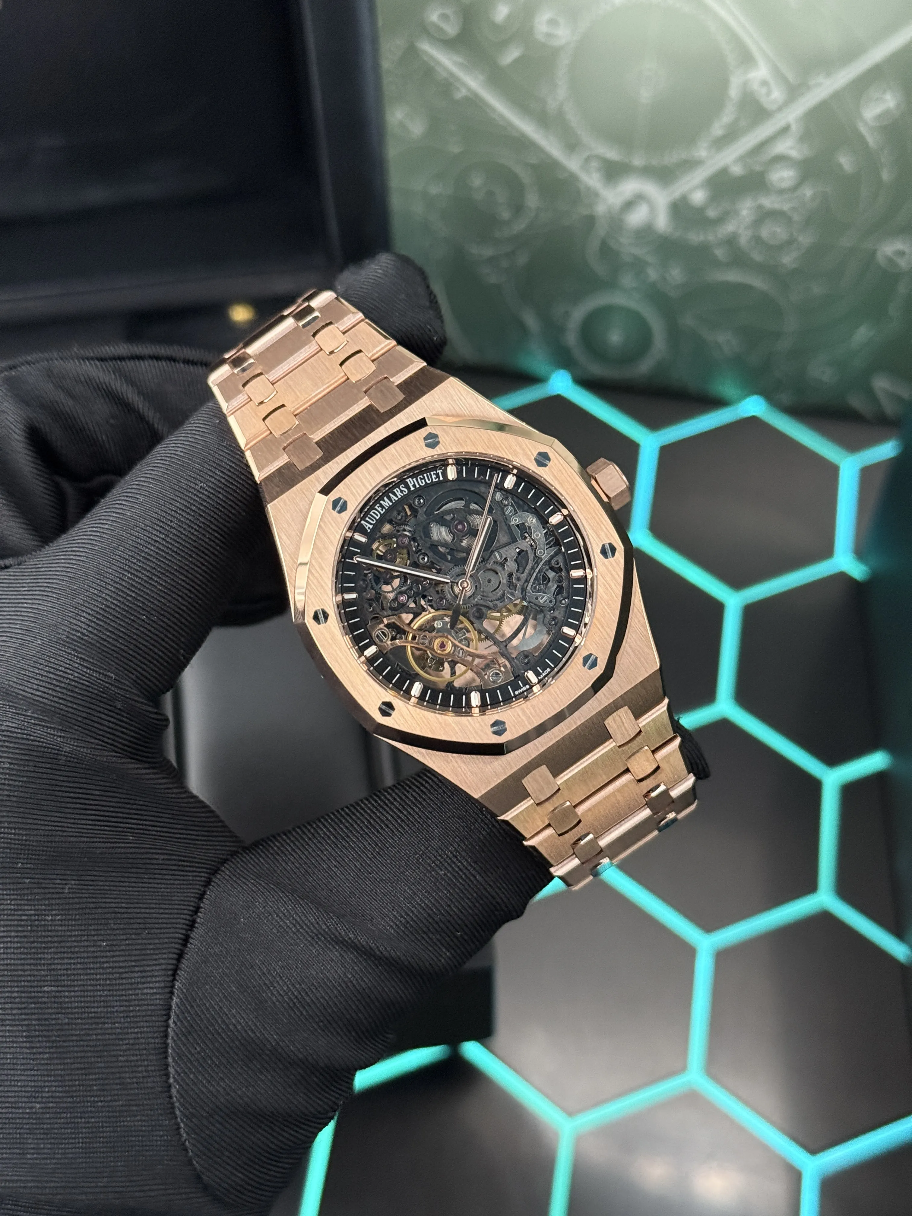 AP Royal Oak Openworked-Style Rose-Gold-Tone Skeleton Watch D465819480 — view 2