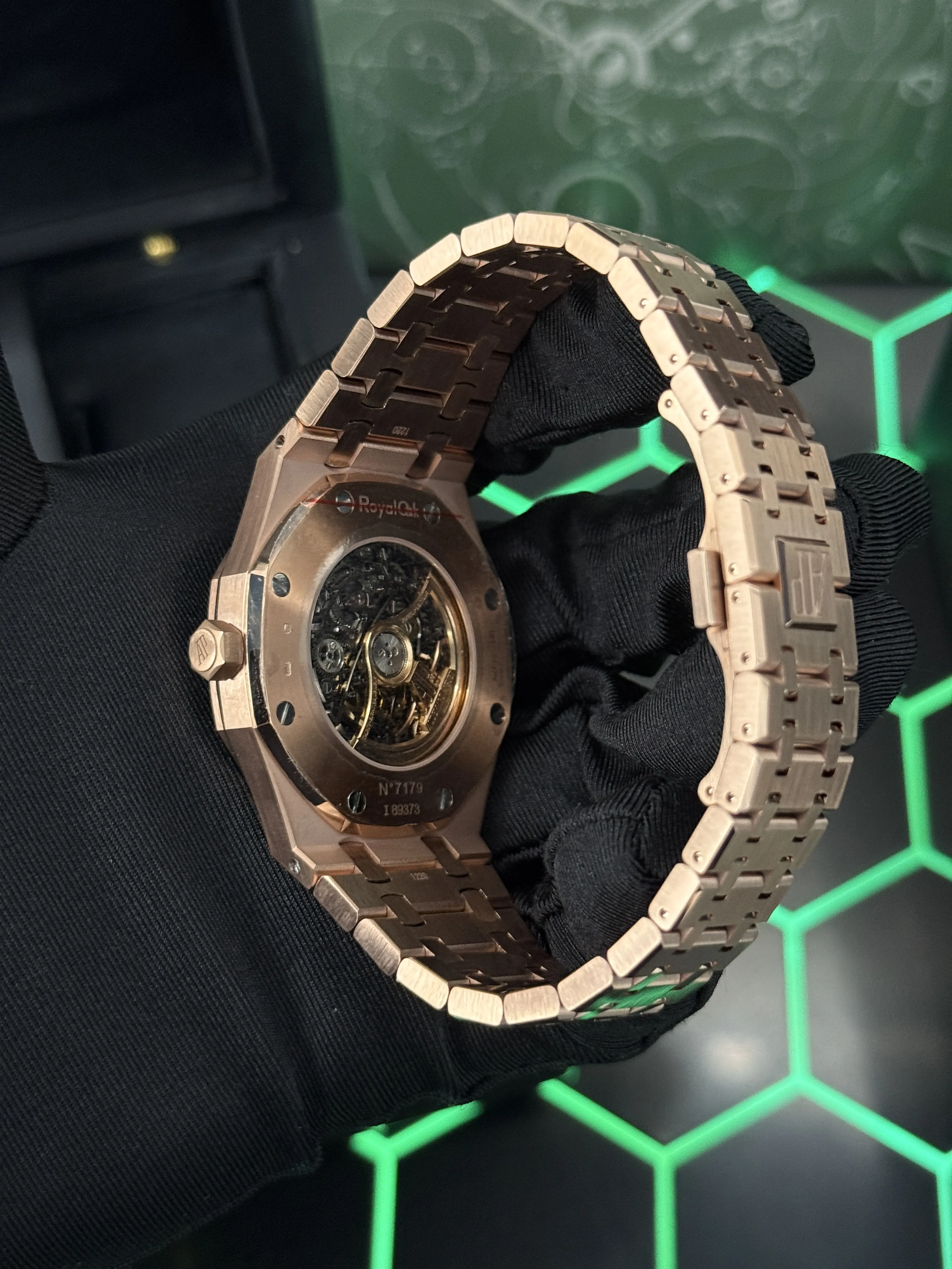 AP Royal Oak Openworked-Style Rose-Gold-Tone Skeleton Watch D465819480 — view 6
