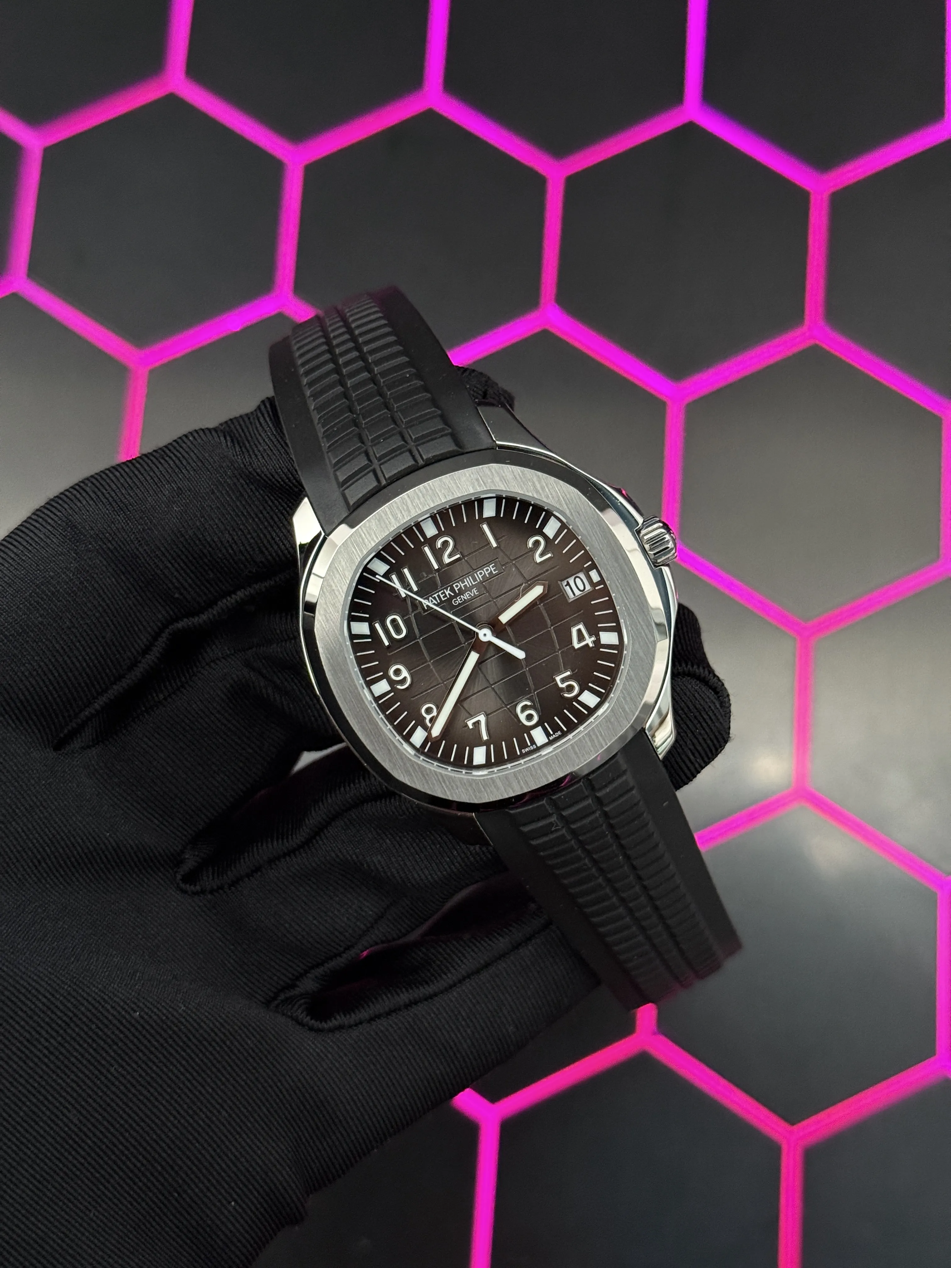 Patek Philippe Aquanaut-Style Brown Dial Black Strap Watch D391519481 — view 2