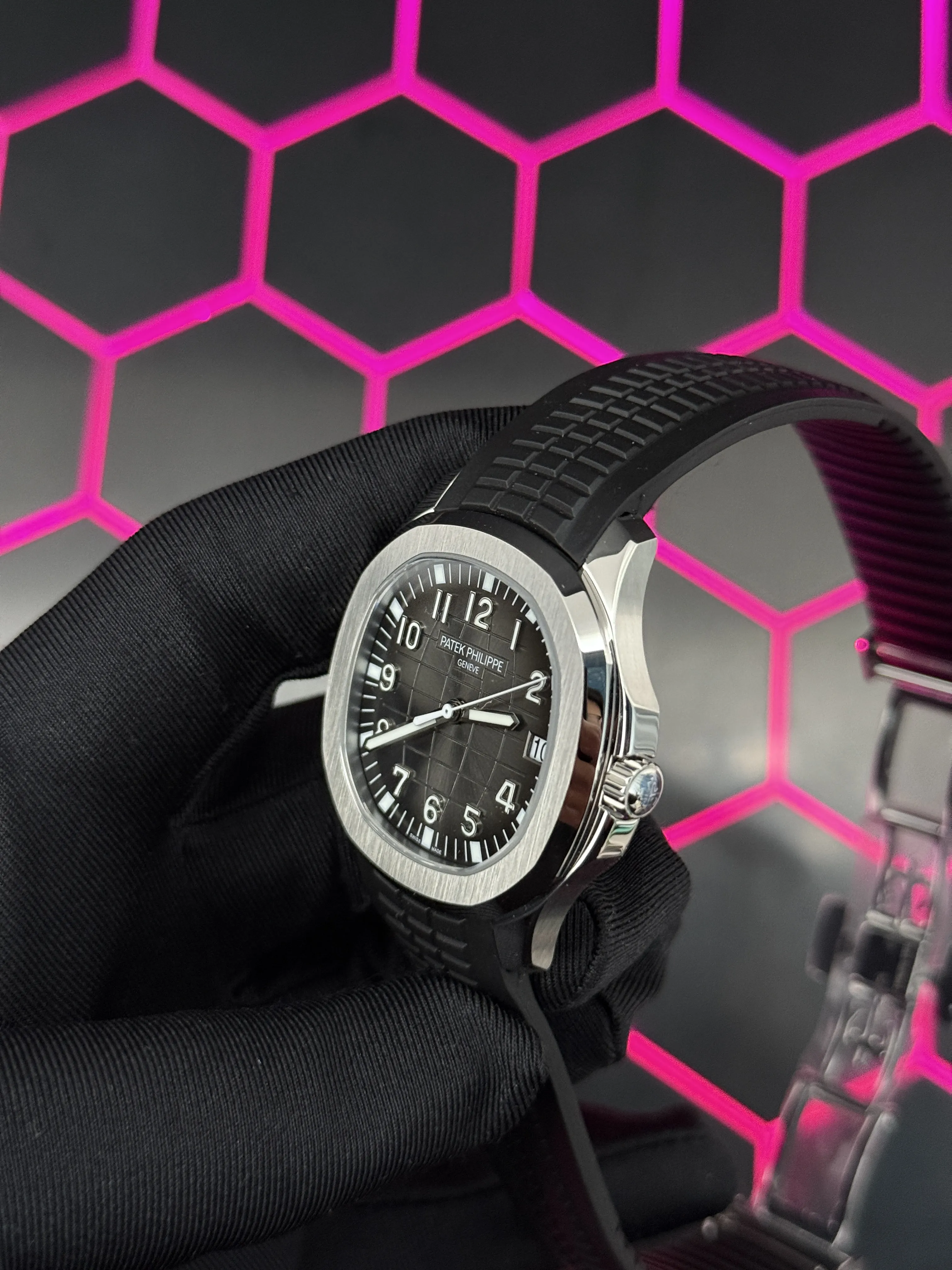 Patek Philippe Aquanaut-Style Brown Dial Black Strap Watch D391519481 — view 5