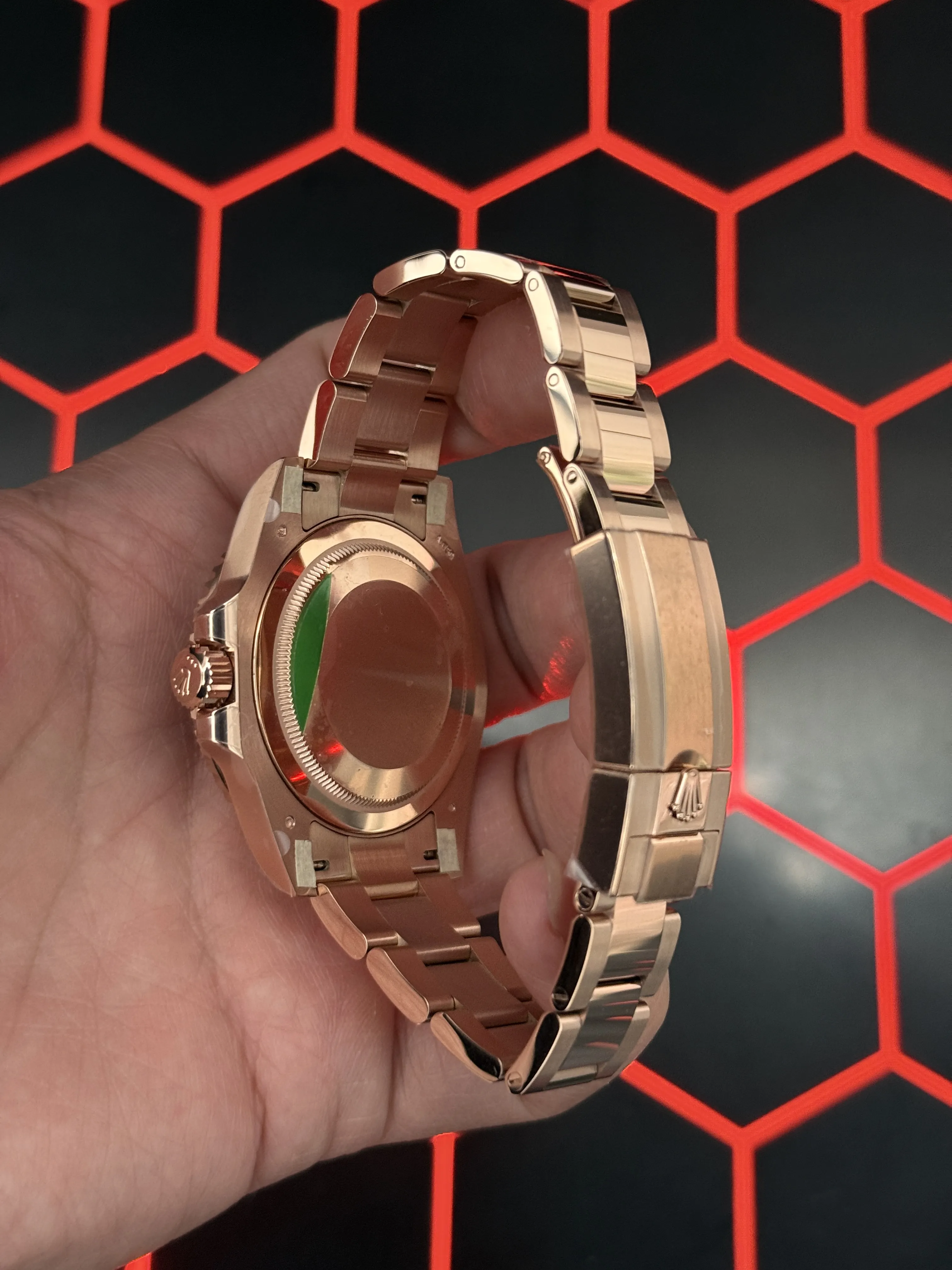 Rolex GMT-Master II-Style Rose-Gold-Tone Black Dial Watch D438819490 — view 8