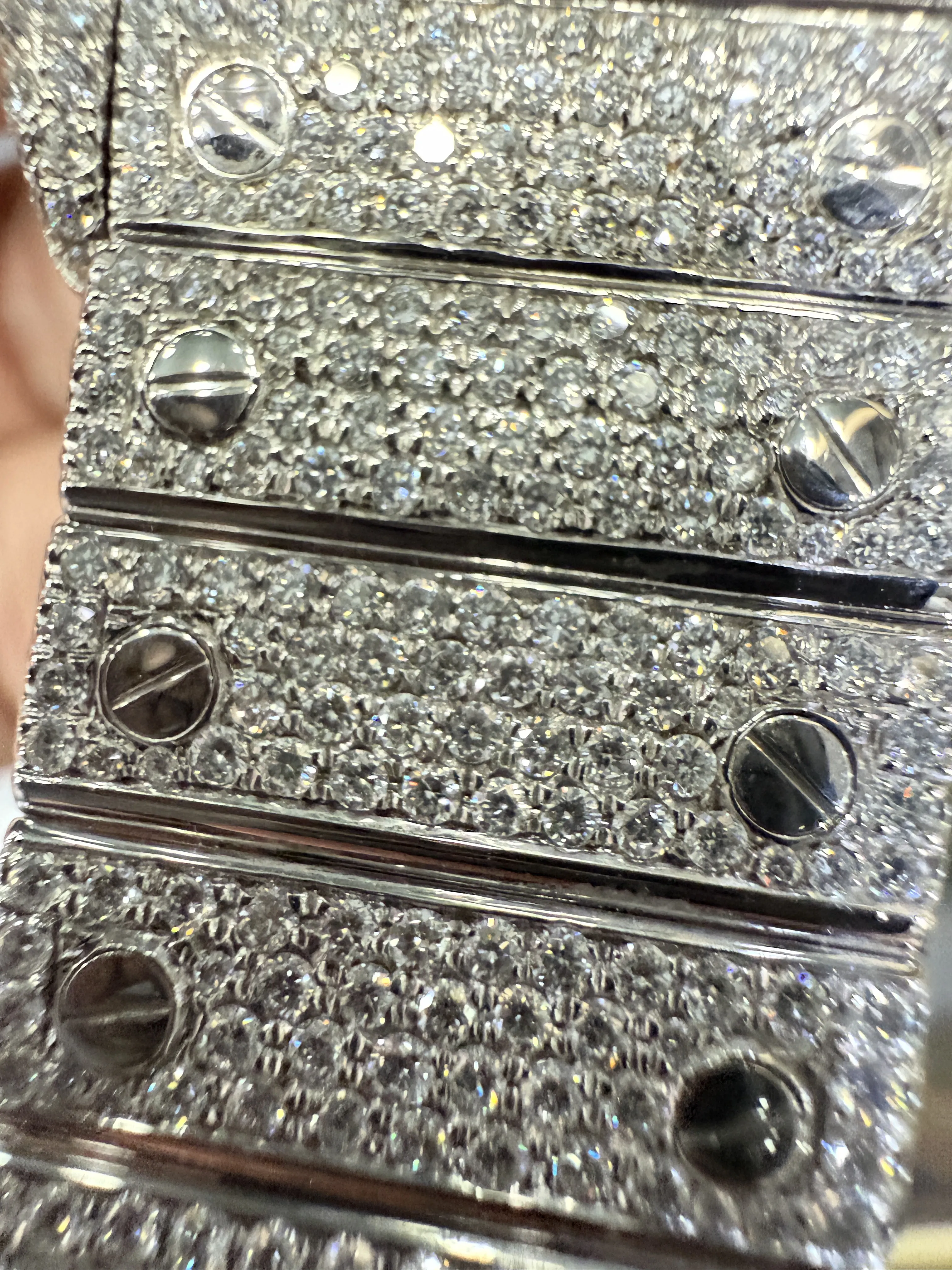 Cartier Santos-Style Iced-Out Pave Roman Dial Watch D1147519493 — view 11