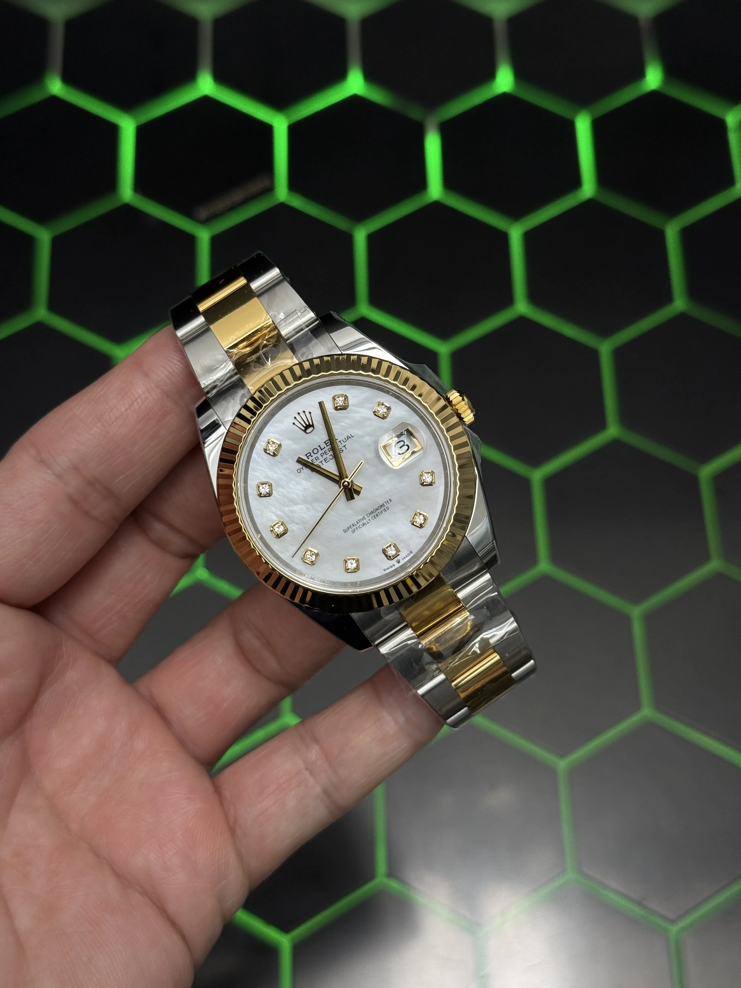 Rolex Datejust 36-Style Two-Tone Mother-of-Pearl Dial Watch D391519498 — view 2