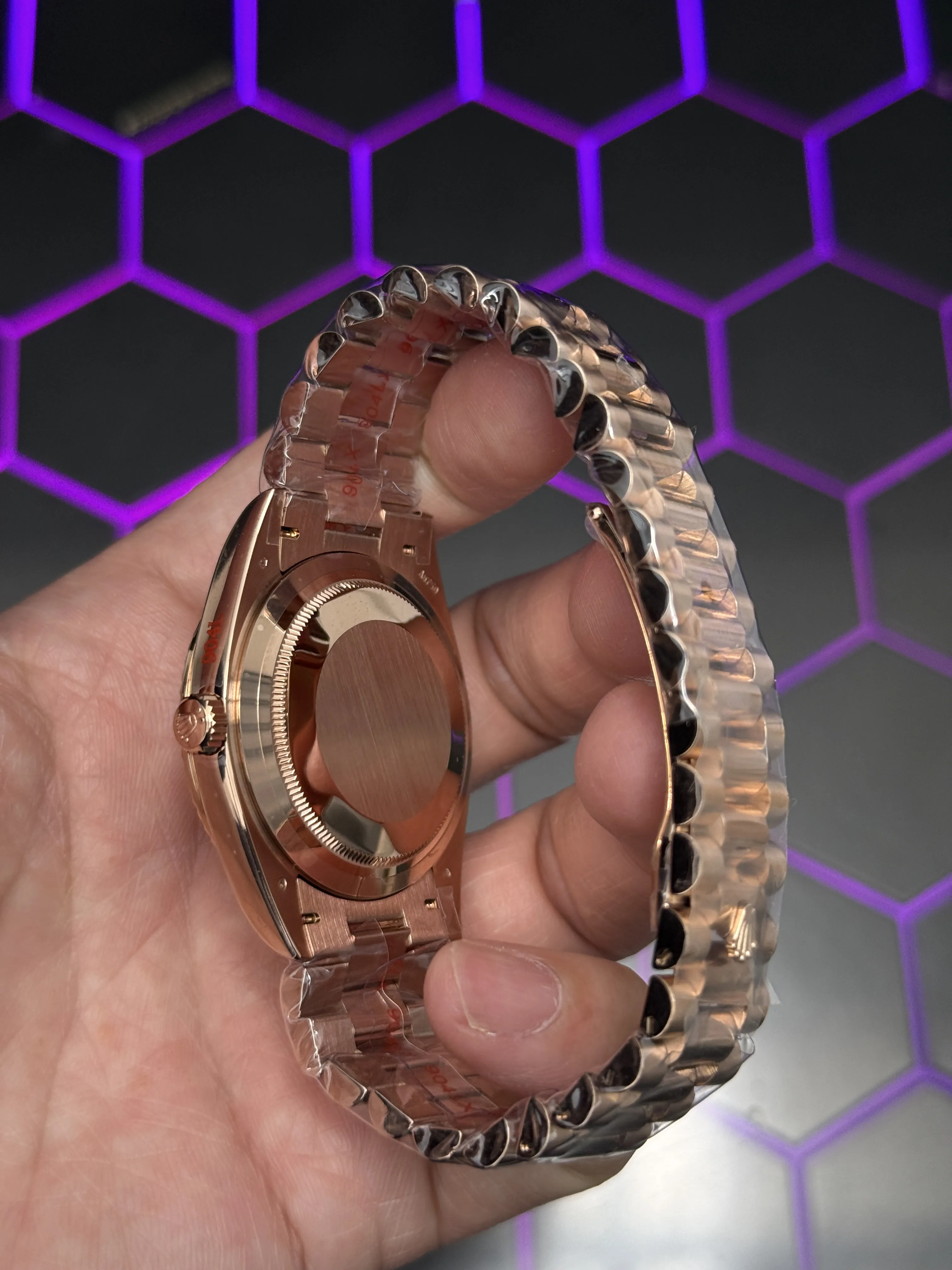 Rolex Day-Date-Style Rose-Gold Brown Dial Watch D391519499 — view 7