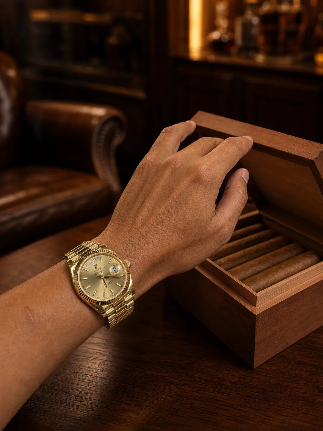 Rolex Day-Date-Style Gold Champagne Dial Watch D391519500