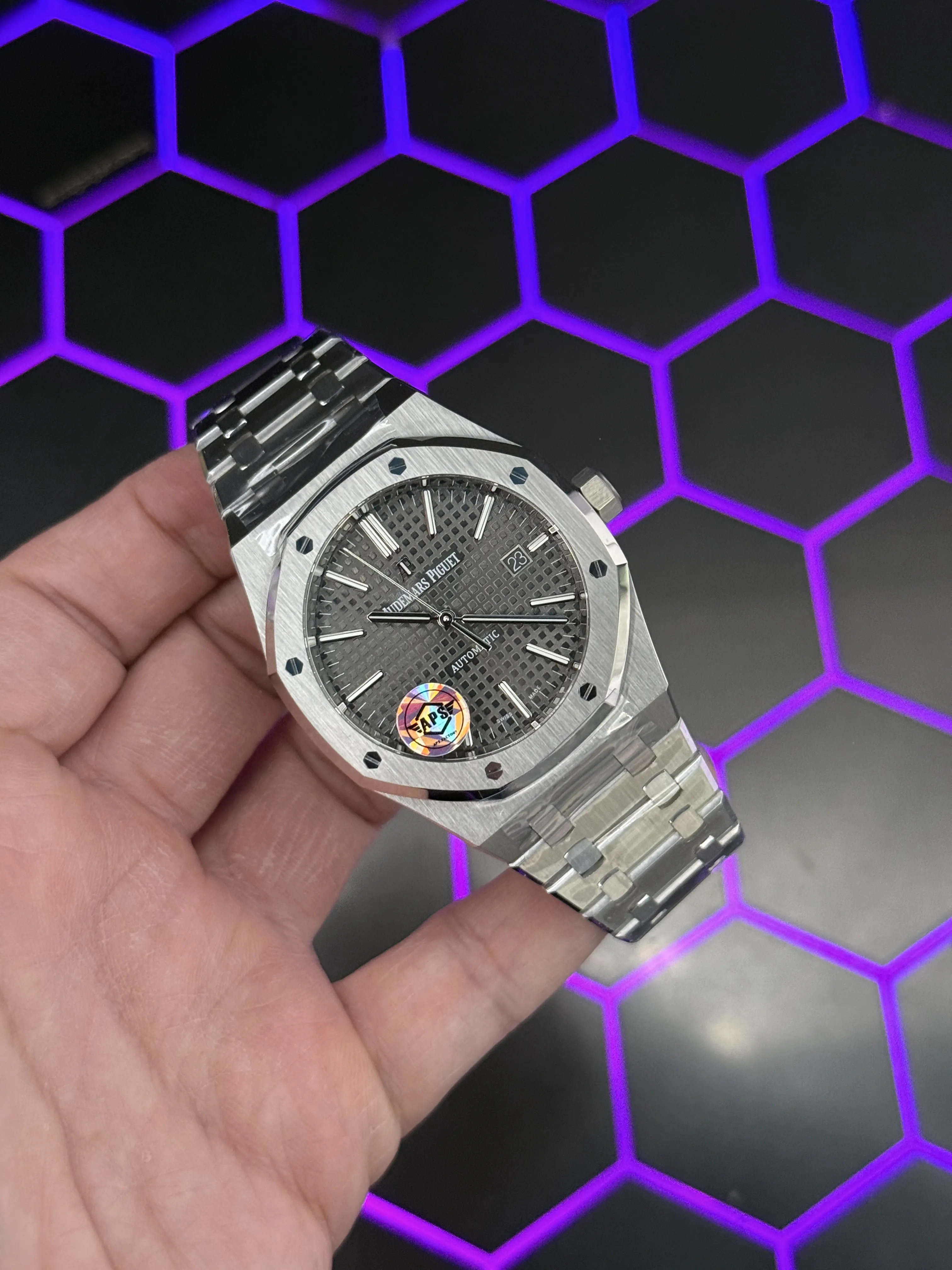 Audemars Piguet Royal Oak-Style Silver Grey Dial Watch D459019504 — view 2