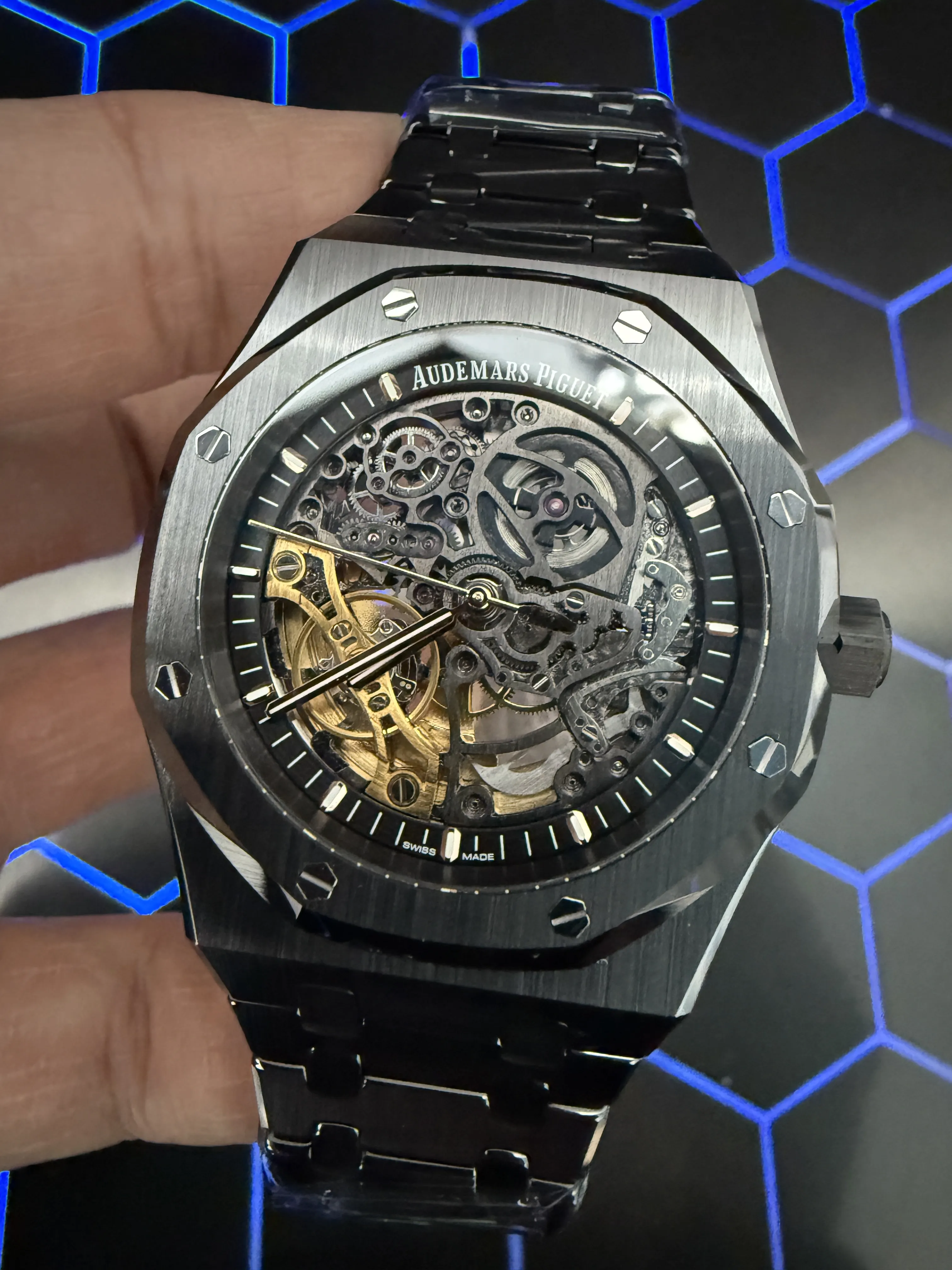 Audemars Piguet Royal Oak-Style Black Openworked Watch D499519505 — view 9