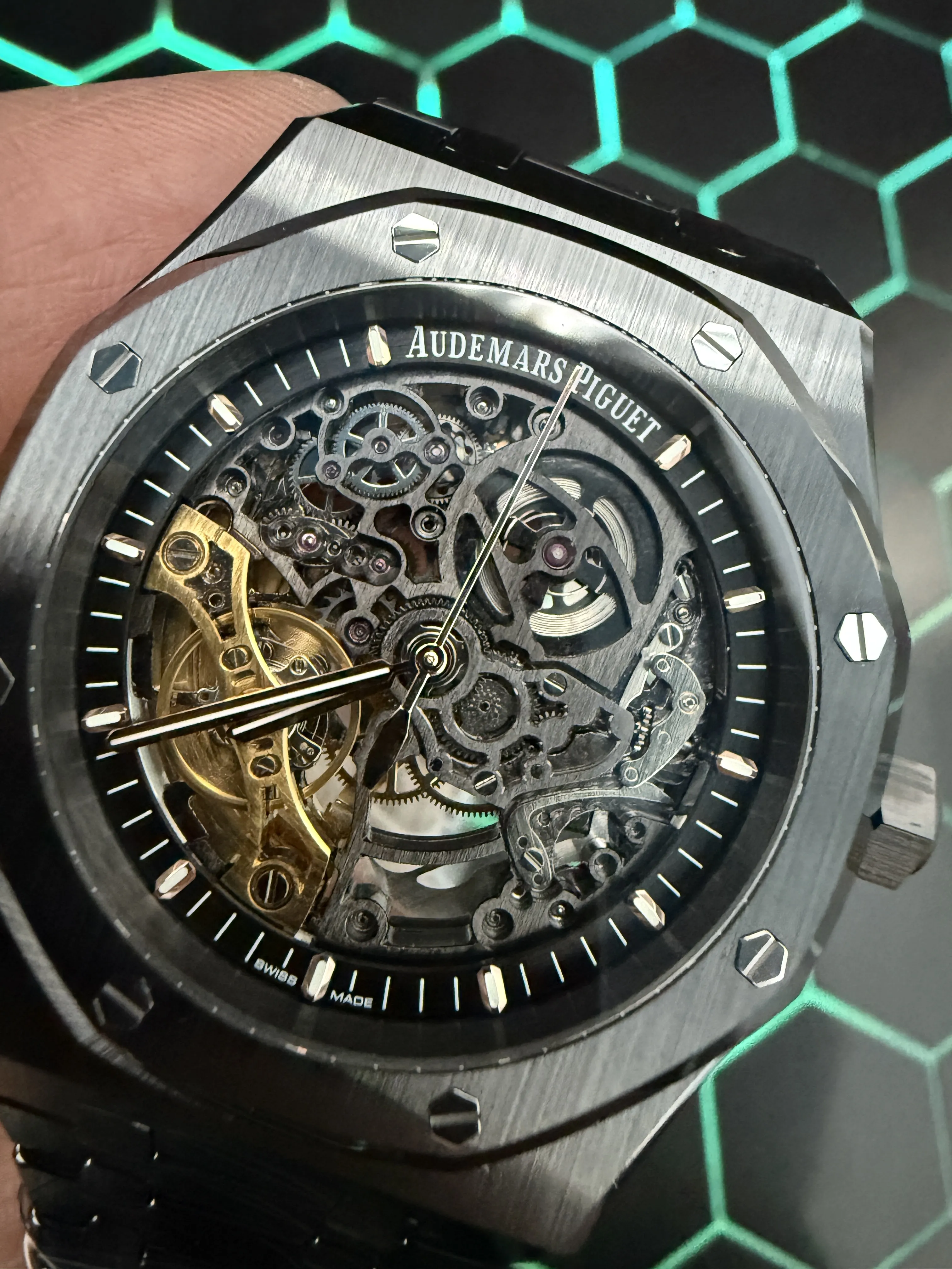 Audemars Piguet Royal Oak-Style Black Openworked Watch D499519505 — view 10