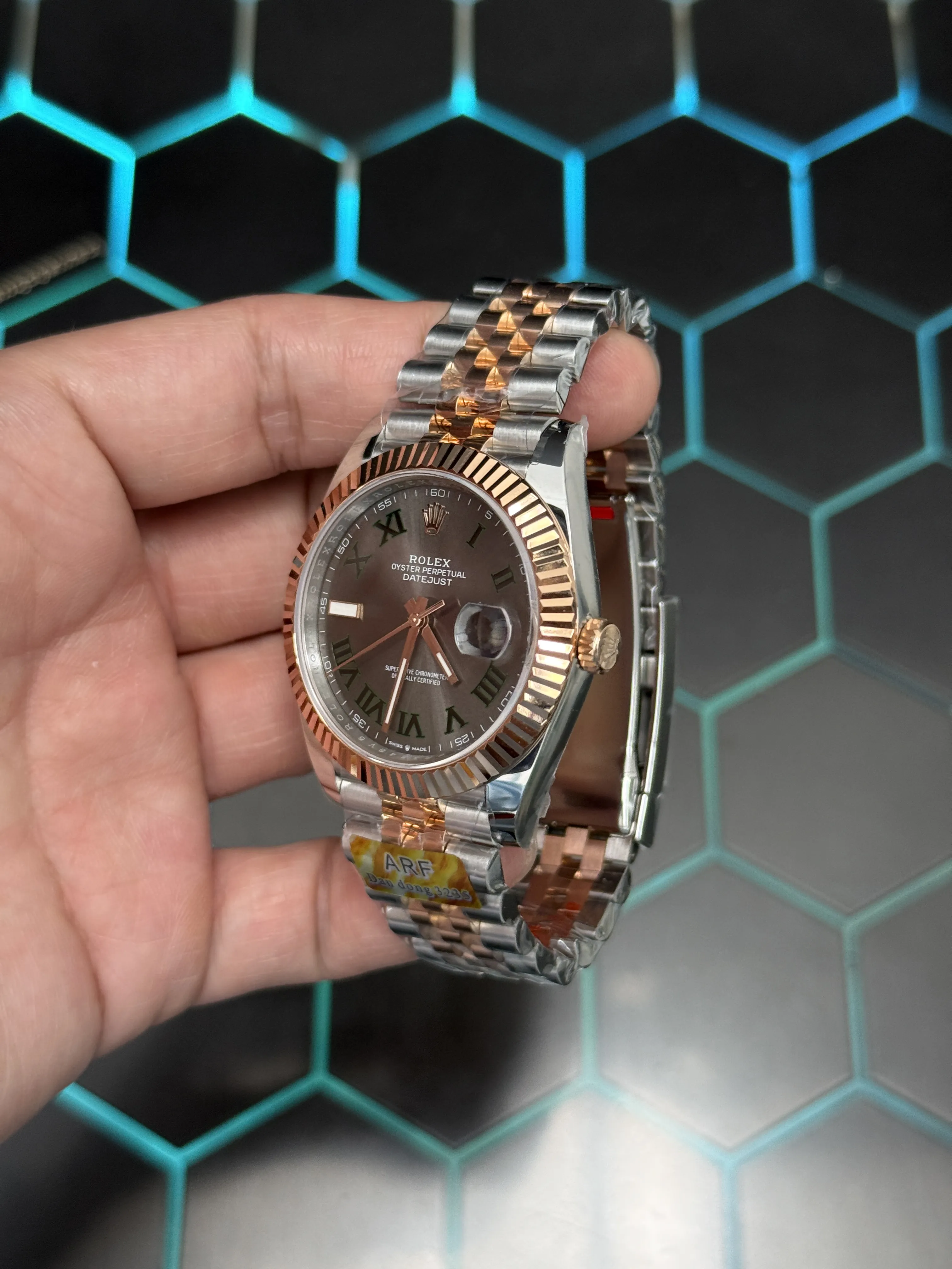 Rolex Datejust-Style Two-Tone Slate Roman Dial Watch D391519507 — view 4