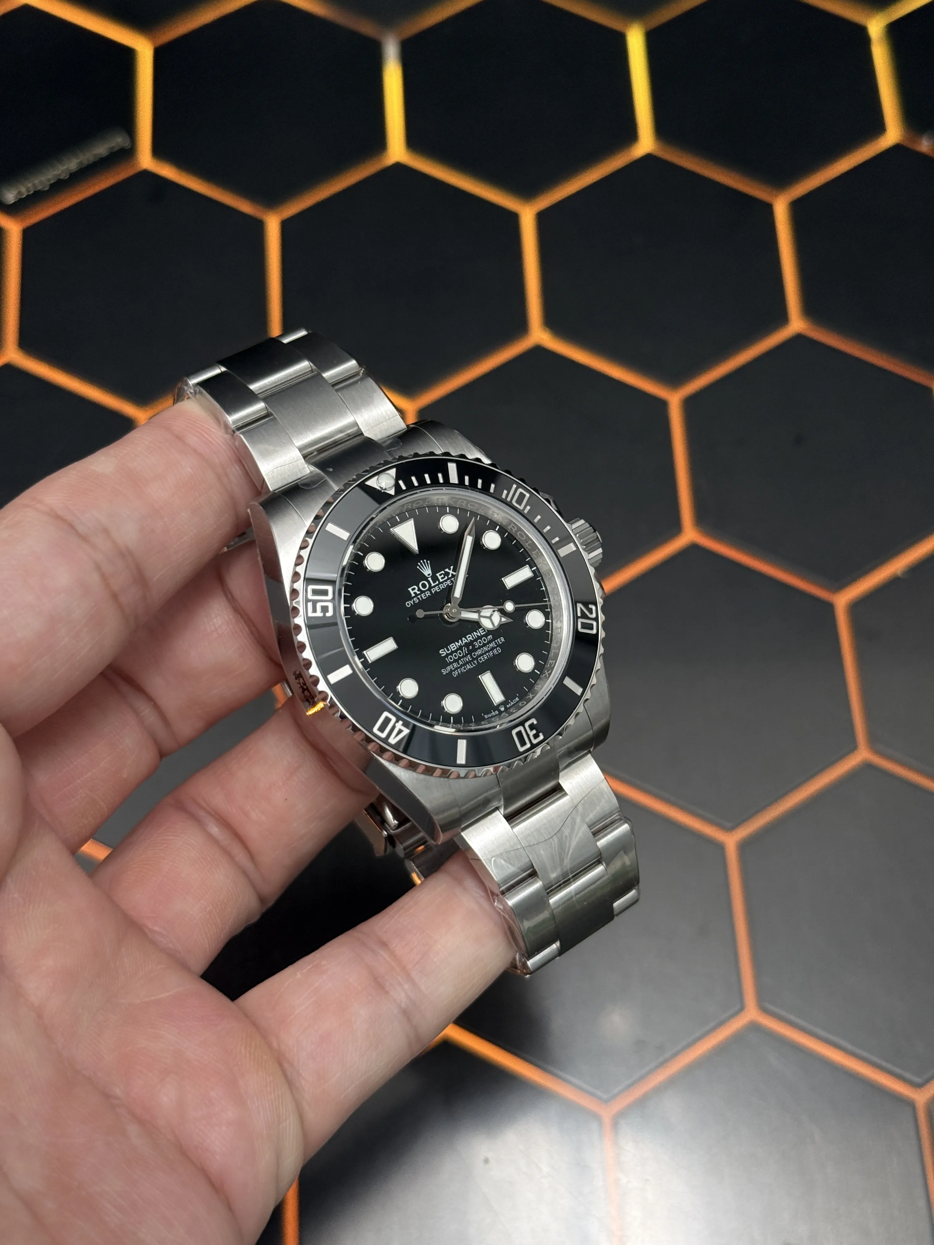 Rolex Submariner-Style Silver Black No-Date Dive Watch D459019514 — view 3