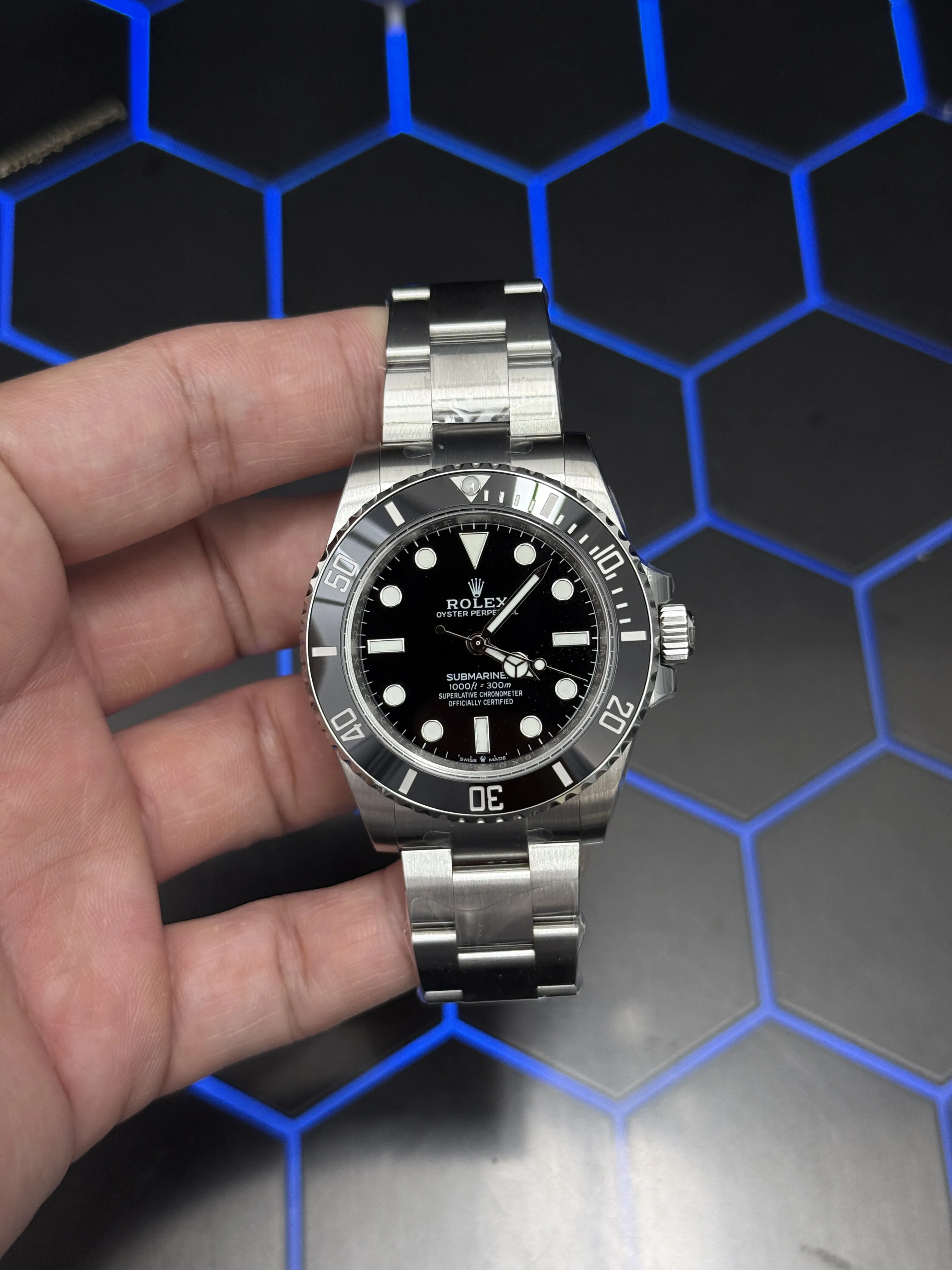 Rolex Submariner-Style Silver Black No-Date Dive Watch D459019514 — view 4