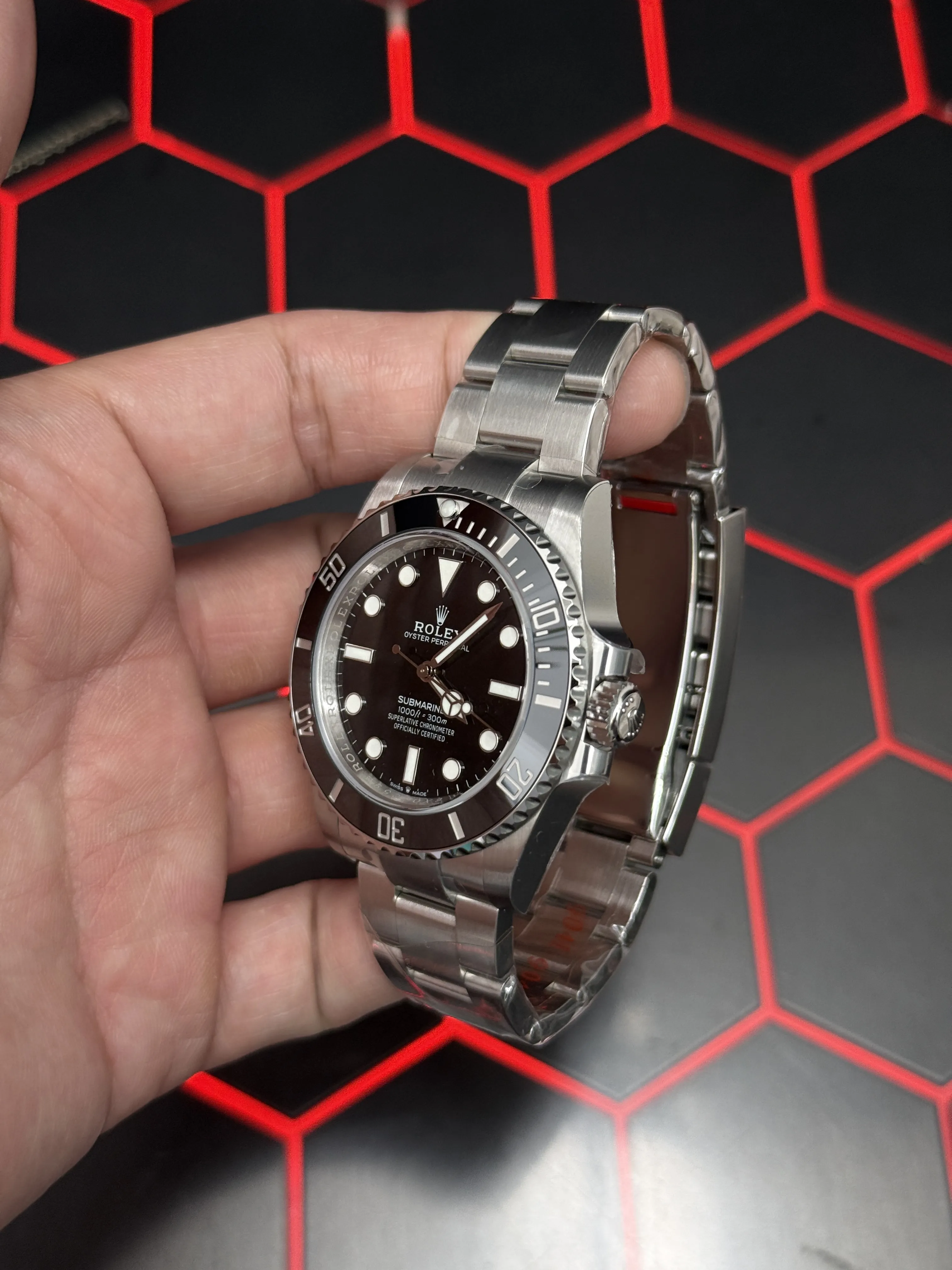 Rolex Submariner-Style Silver Black No-Date Dive Watch D459019514 — view 5
