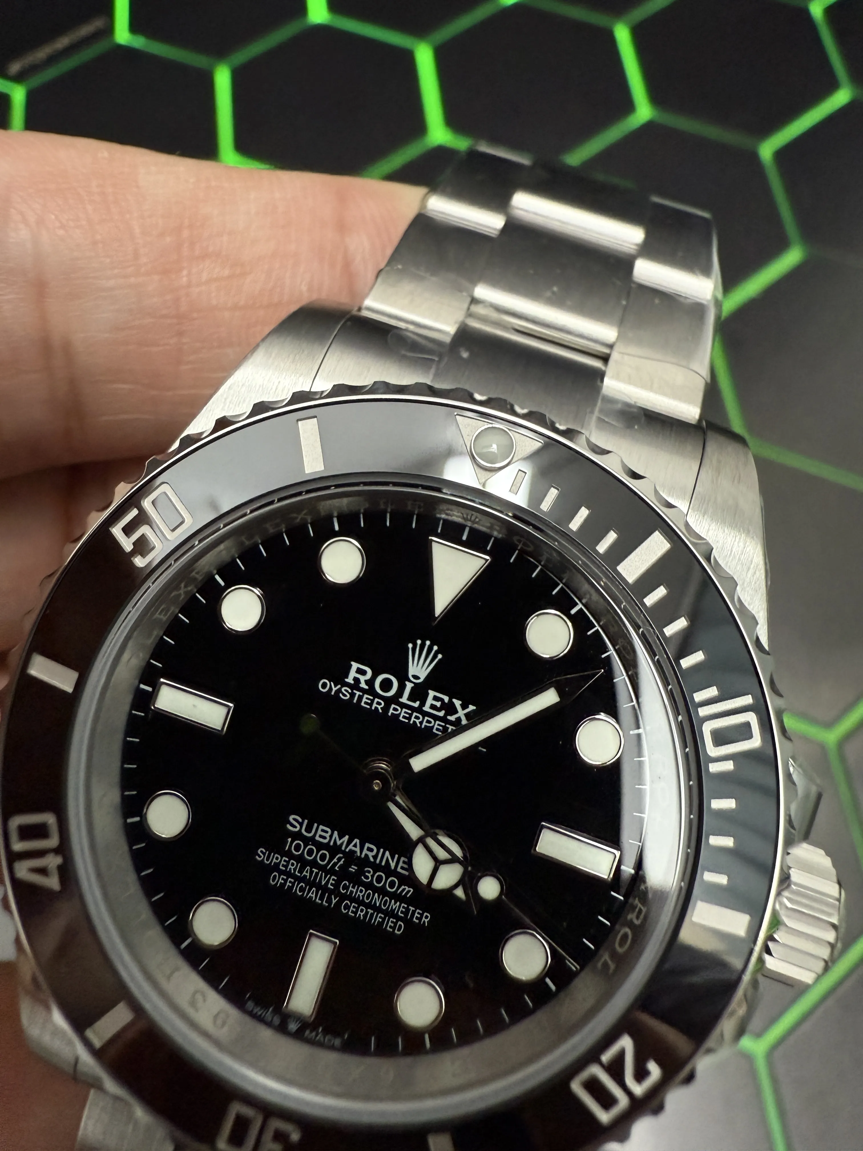 Rolex Submariner-Style Silver Black No-Date Dive Watch D459019514 — view 12