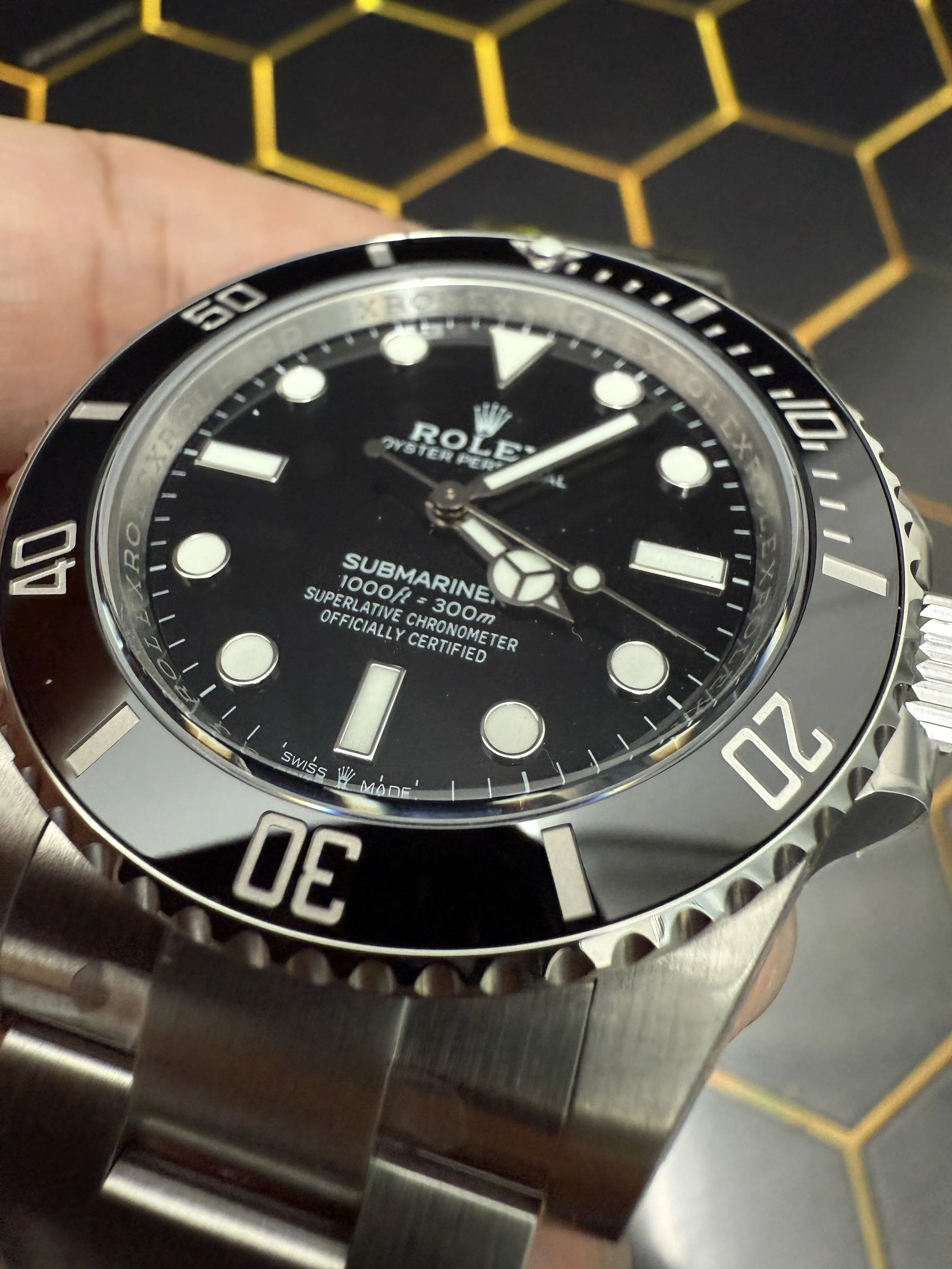 Rolex Submariner-Style Silver Black No-Date Dive Watch D459019514 — view 13