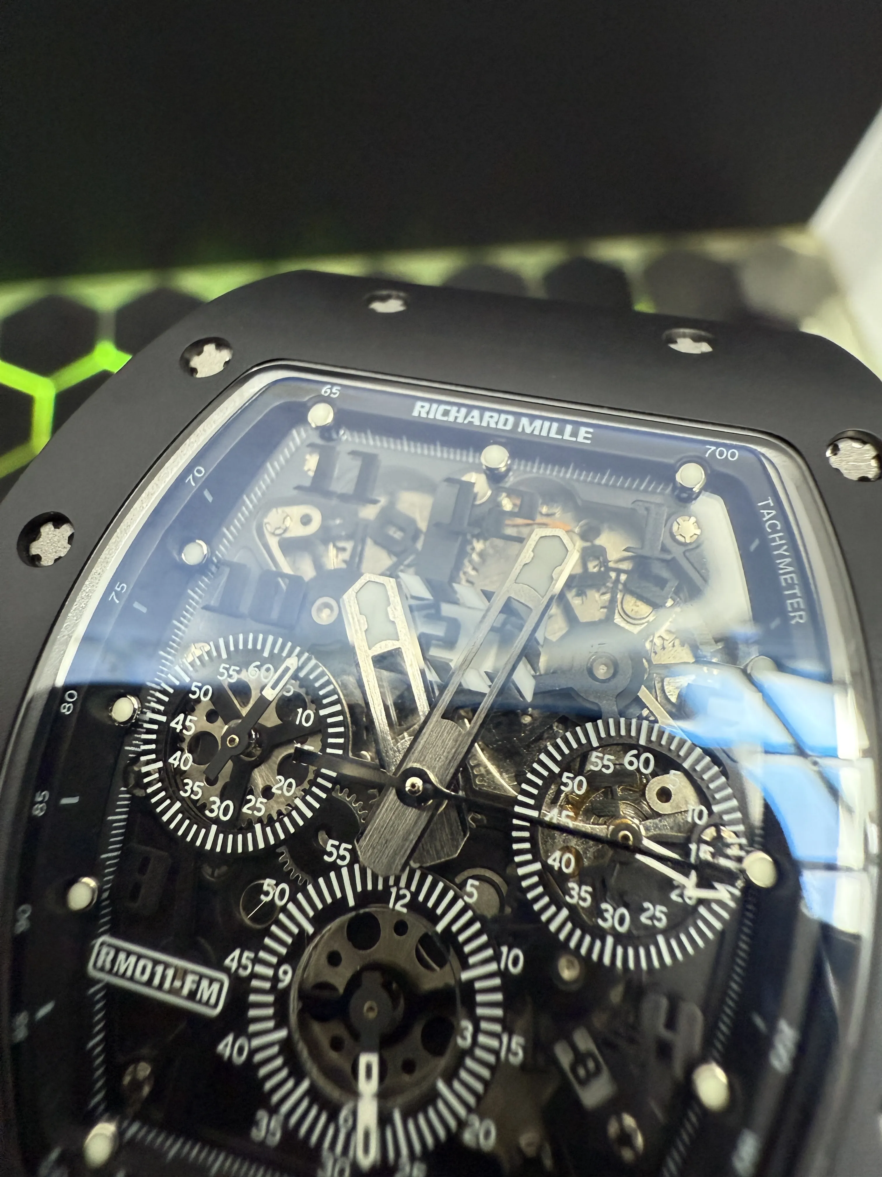 Richard Mille RM 011-Style Black Openworked Chronograph Watch D540019517 — view 8
