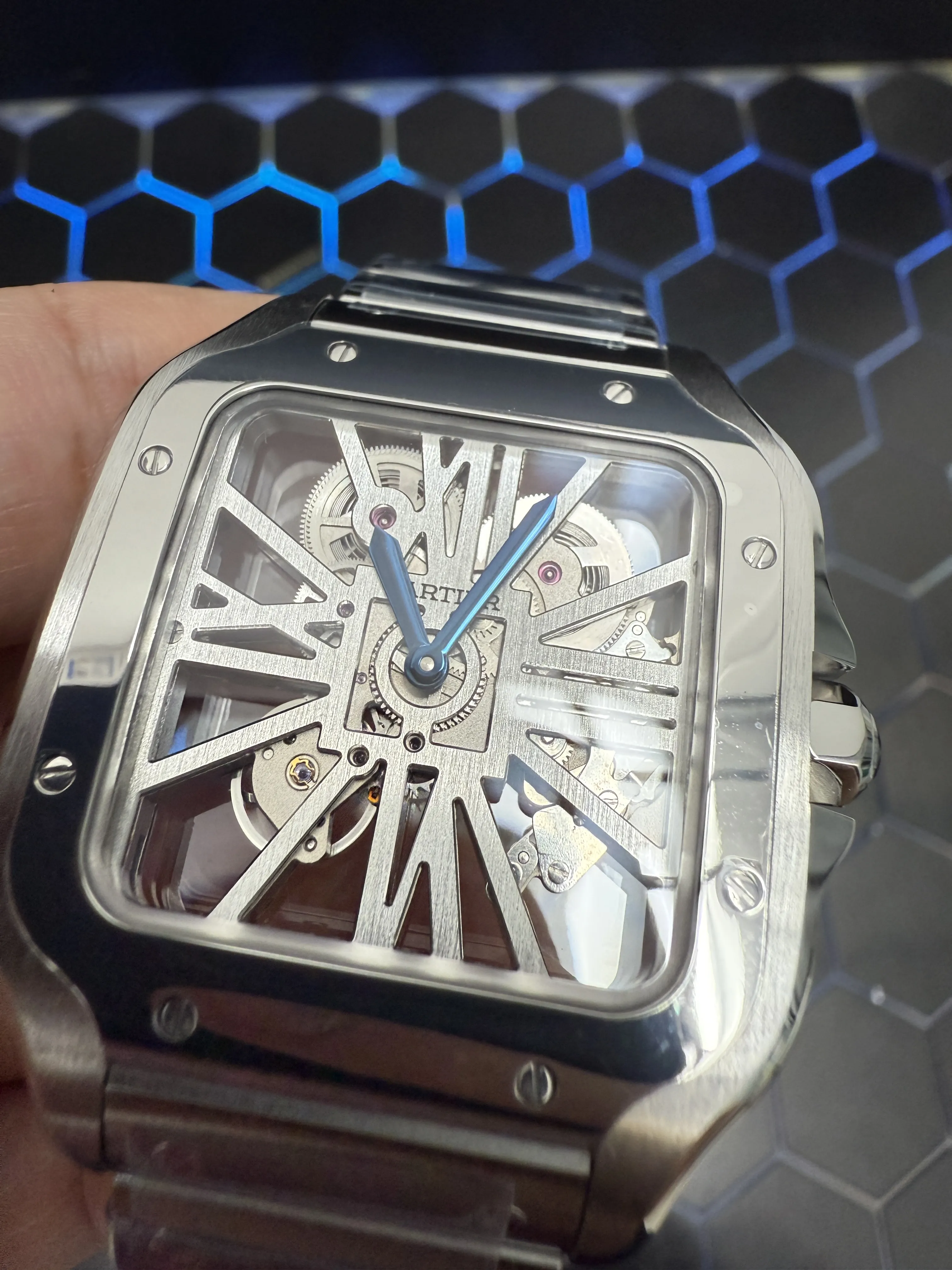 Cartier Santos-Style Silver Openworked Watch D506319518 — view 7