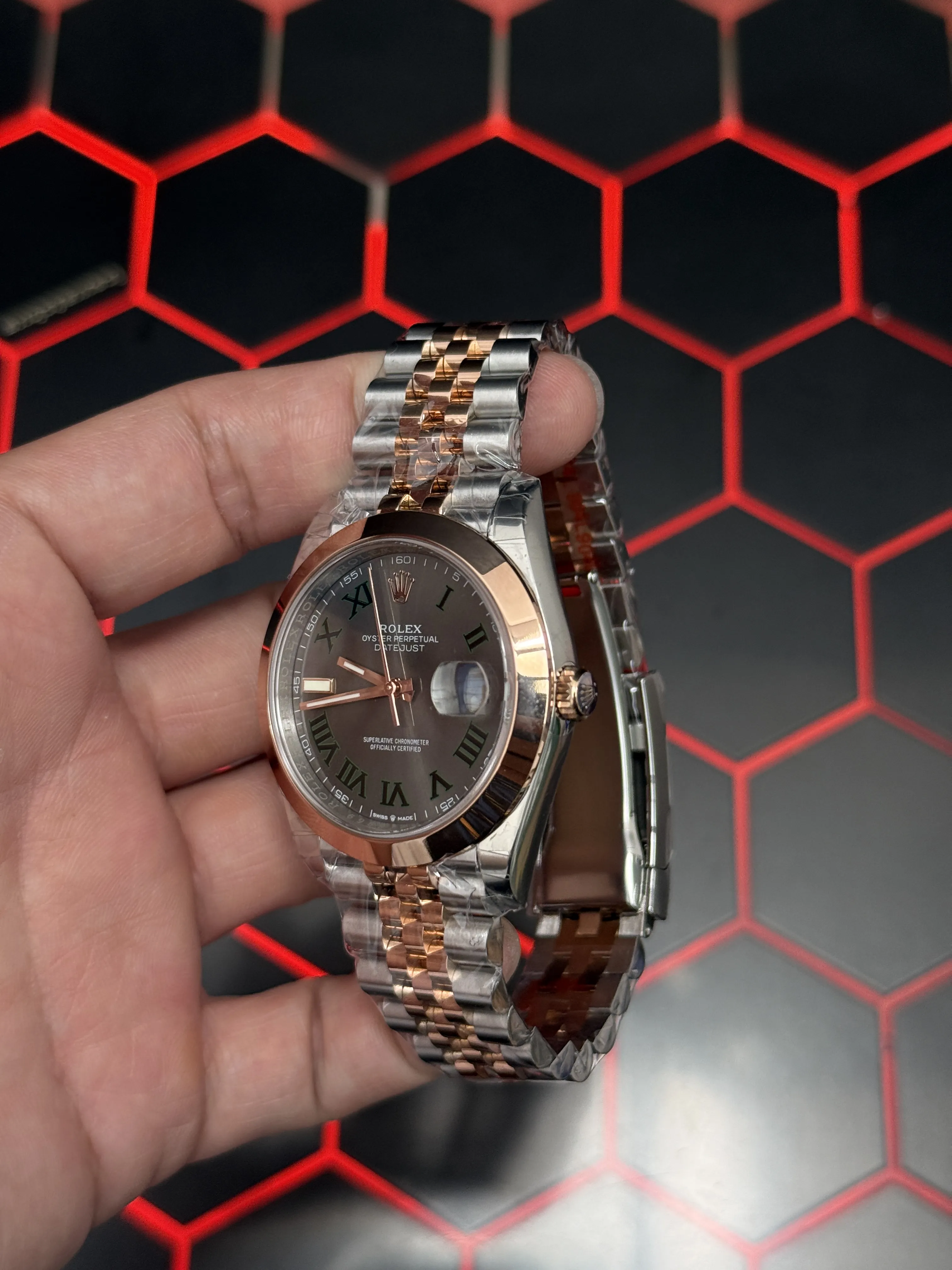 Rolex Datejust-Style Two-Tone Sage Roman Dial Watch D391519520 — view 4