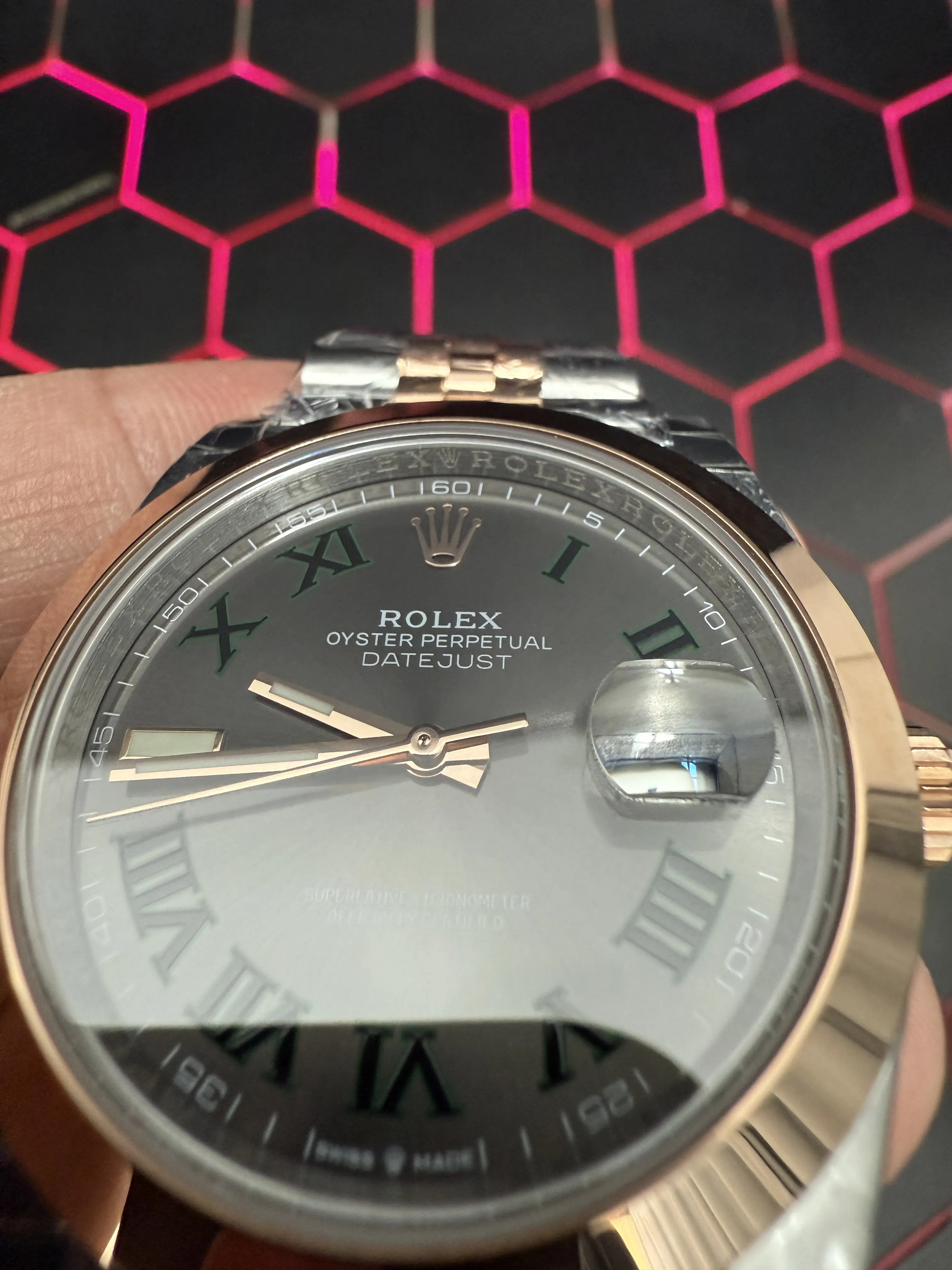 Rolex Datejust-Style Two-Tone Sage Roman Dial Watch D391519520 — view 10