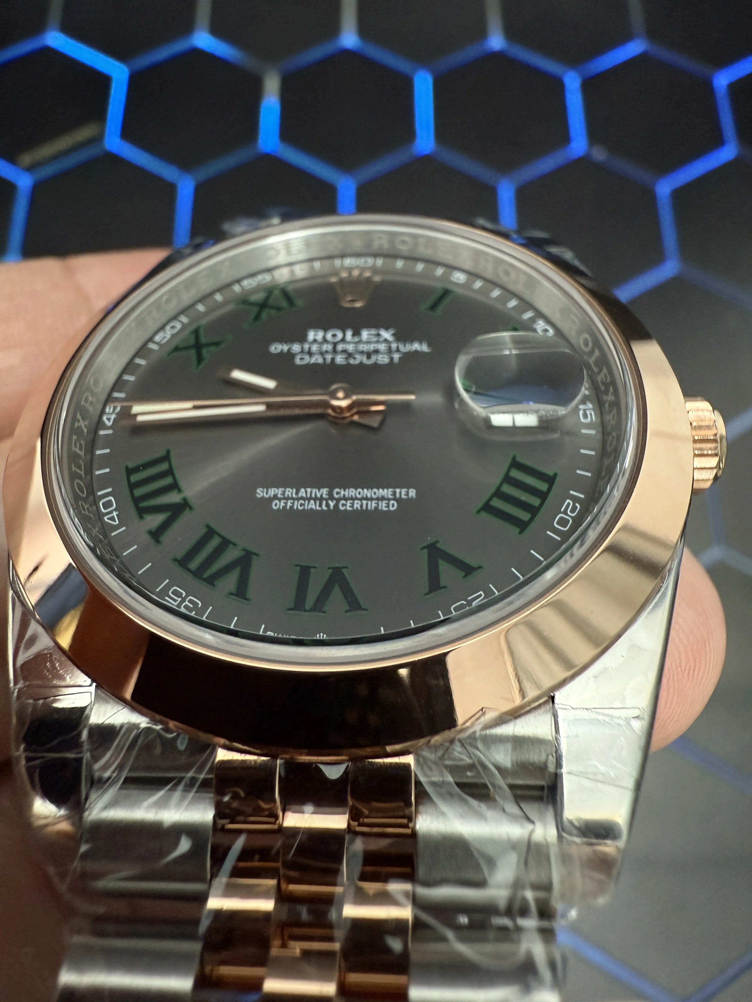 Rolex Datejust-Style Two-Tone Sage Roman Dial Watch D391519520 — view 11