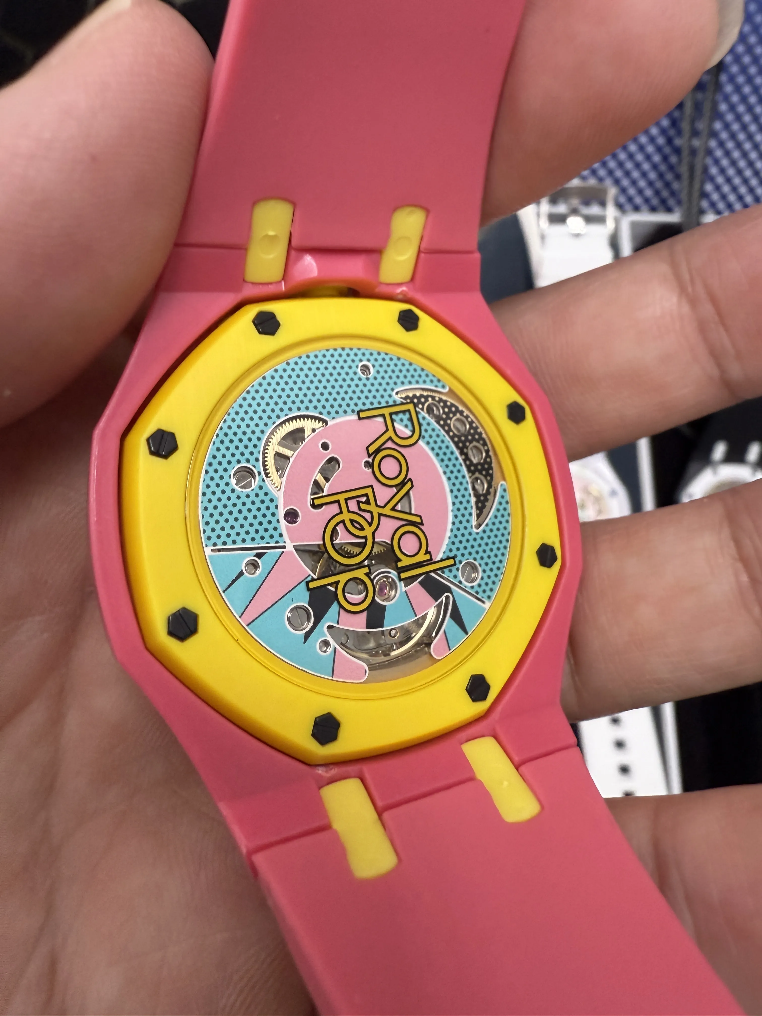 Audemars Piguet Royal Oak-Style Coral Yellow Turquoise Small Seconds Watch D202519526 — view 4