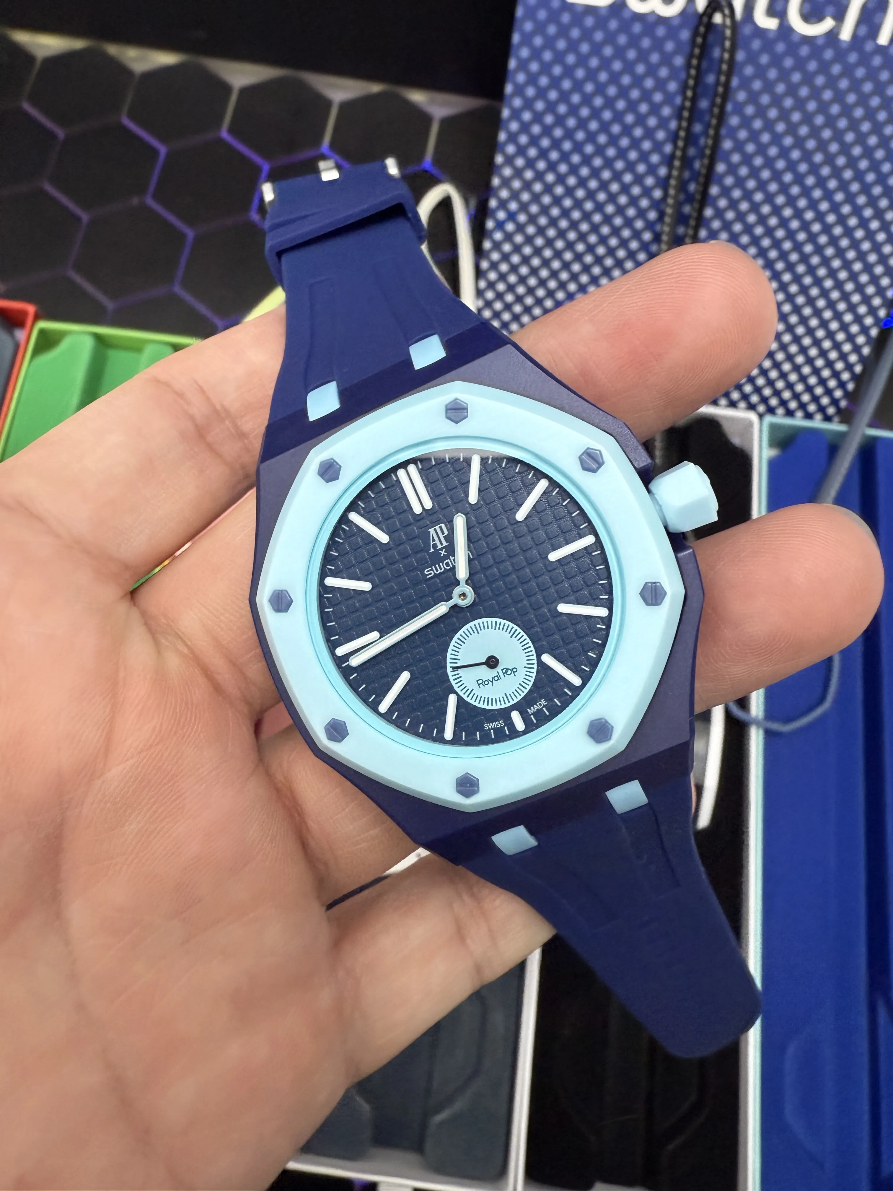Audemars Piguet Royal Oak-Style Navy Ice-Blue Small Seconds Watch D202519532 — view 2