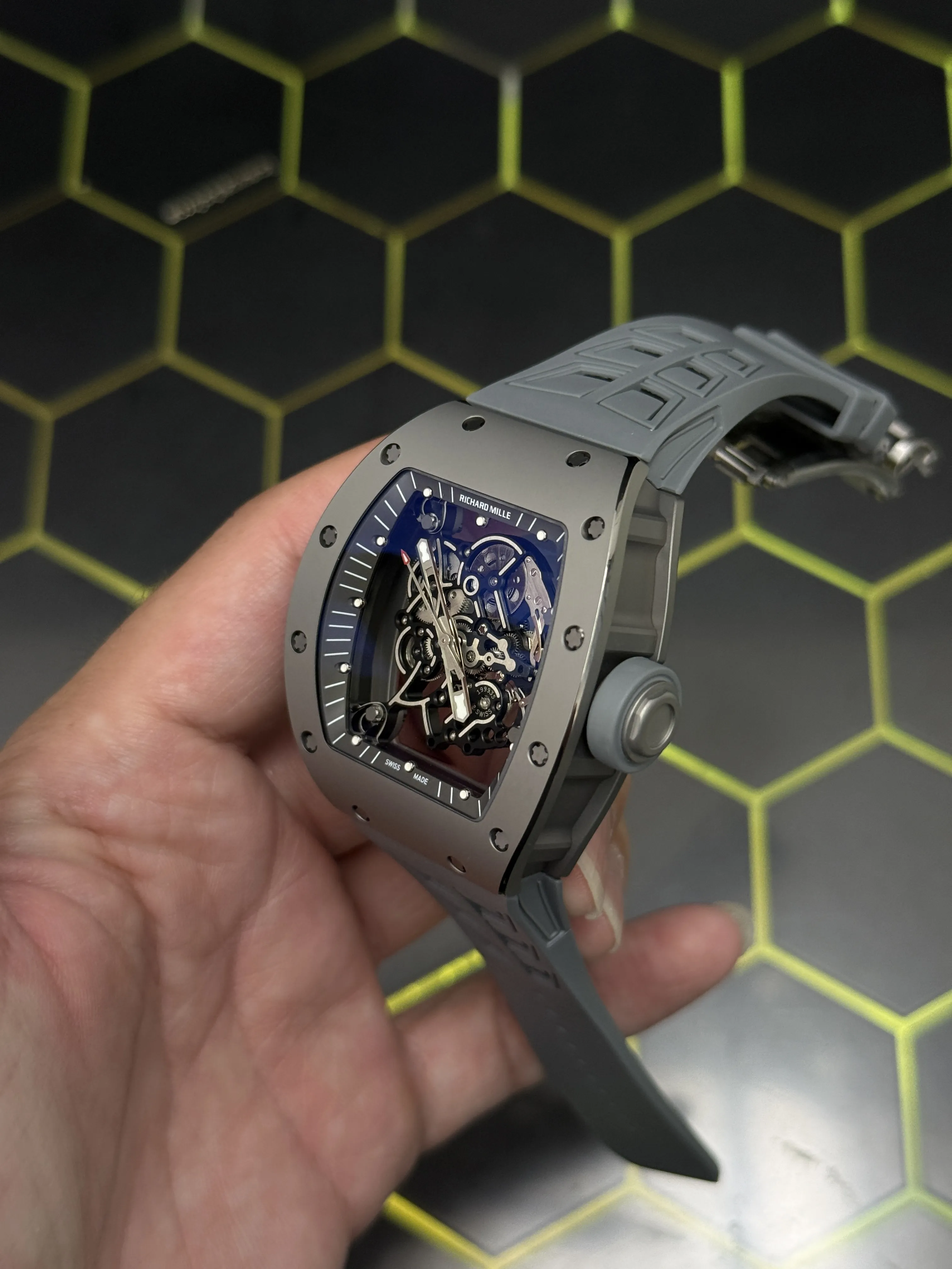 Richard Mille RM 055-Style Grey Openworked Dial Watch D641319533 — view 4