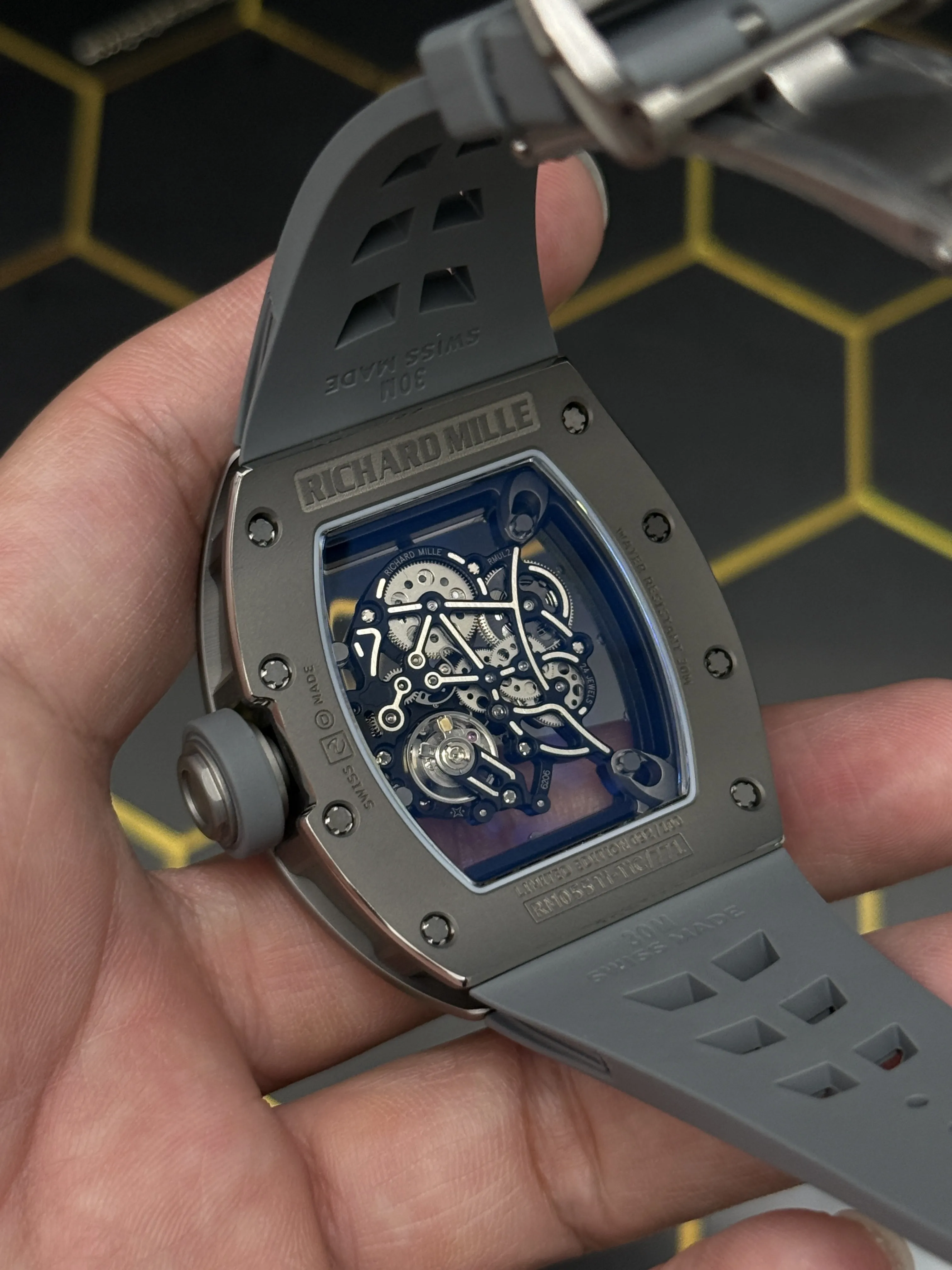 Richard Mille RM 055-Style Grey Openworked Dial Watch D641319533 — view 6