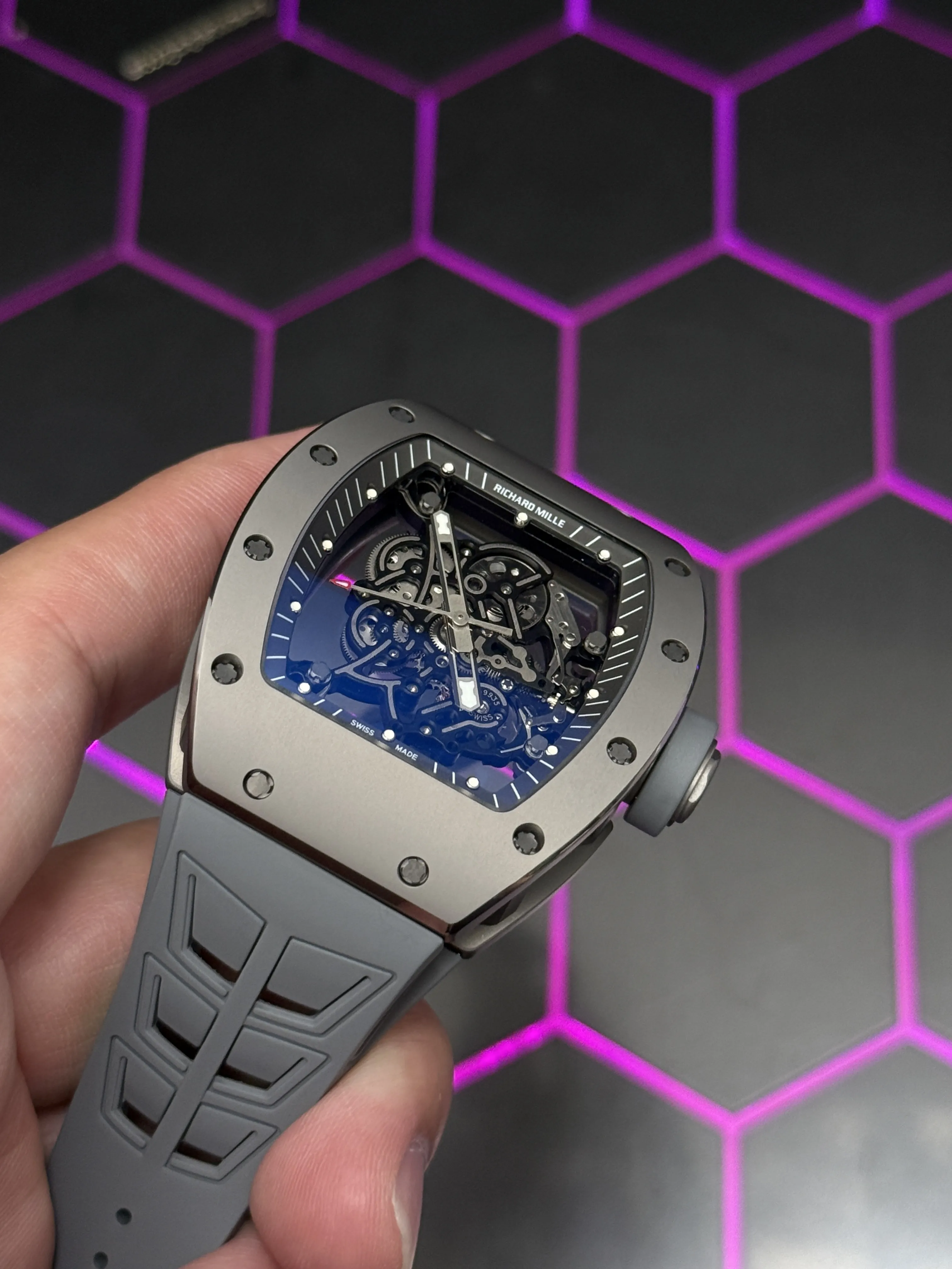 Richard Mille RM 055-Style Grey Openworked Dial Watch D641319533 — view 8