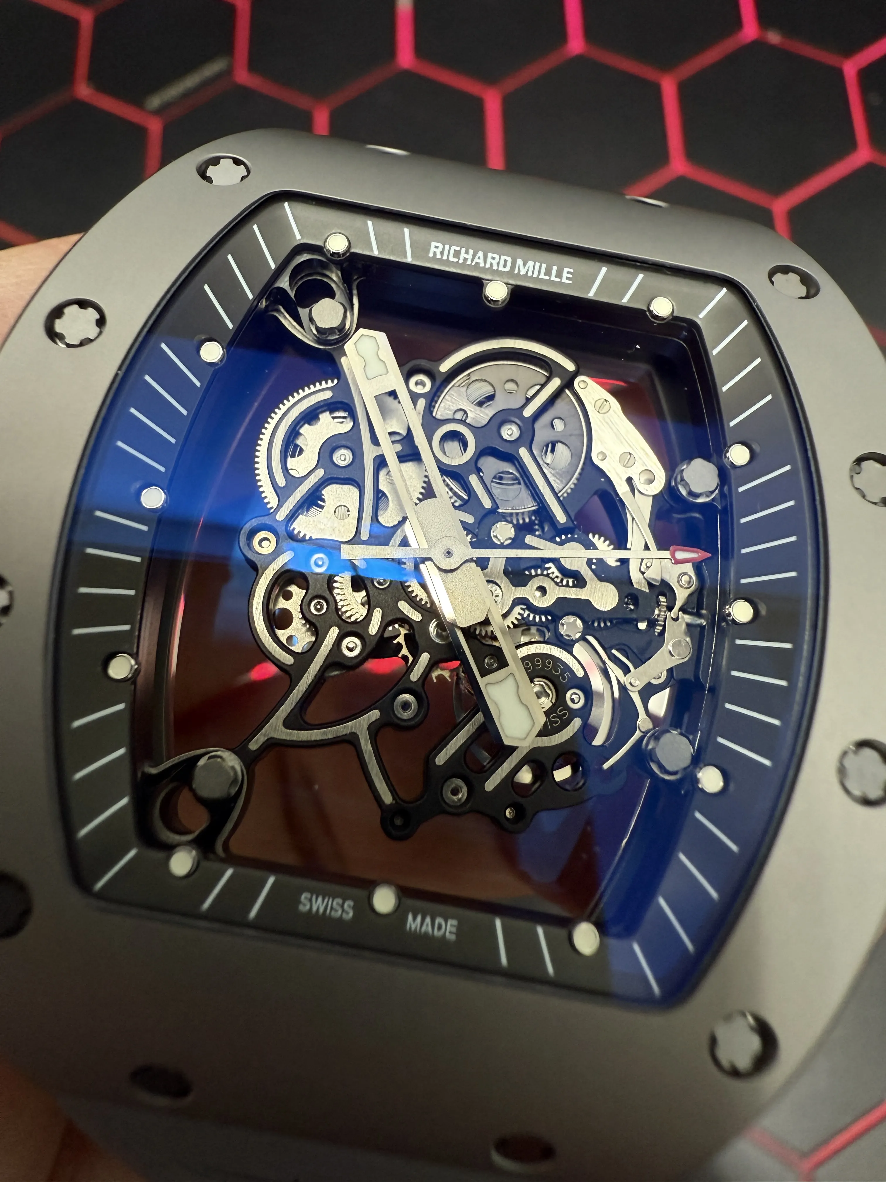 Richard Mille RM 055-Style Grey Openworked Dial Watch D641319533 — view 10