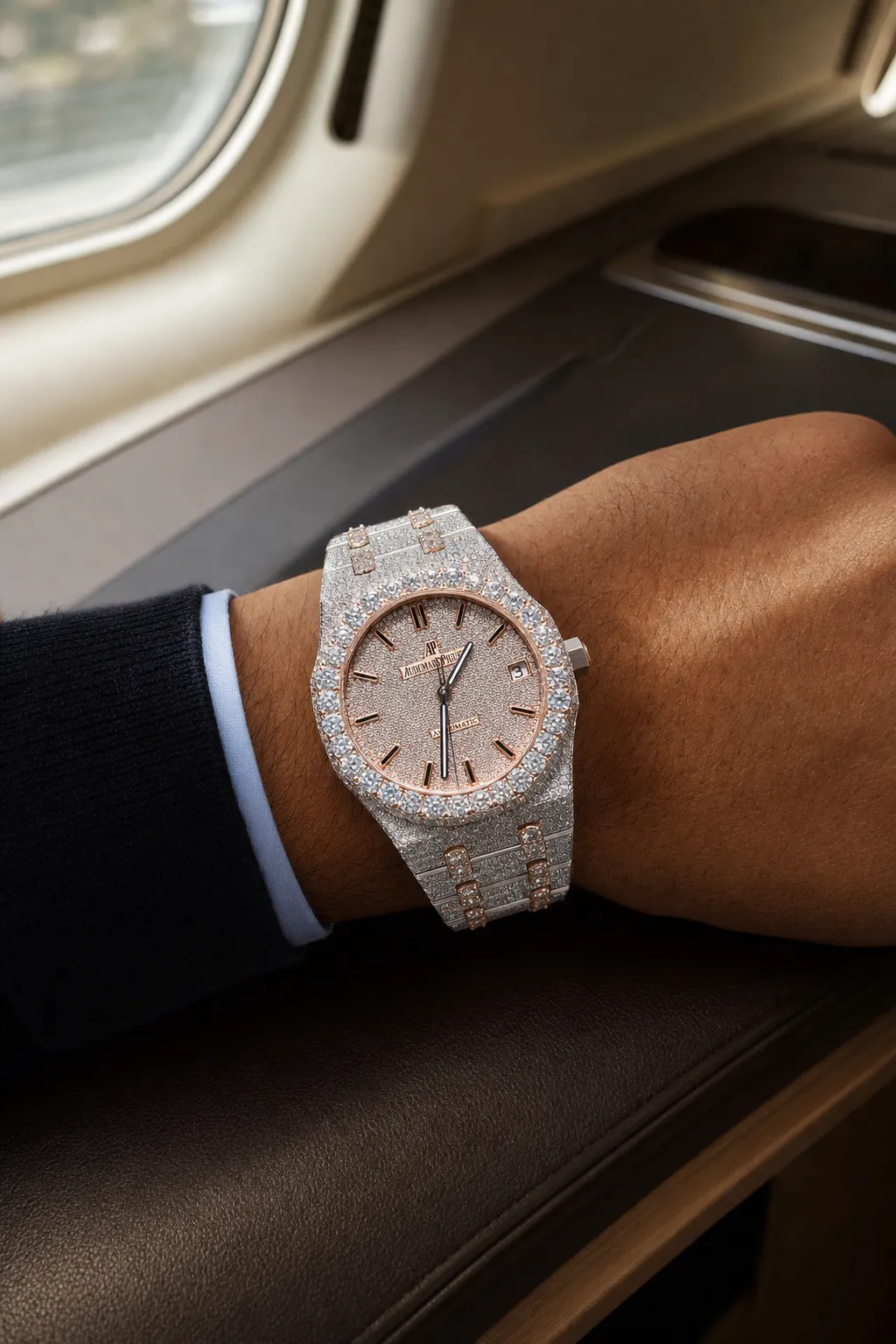 Royal Oak 15500 Two-Tone Icedout Watch D1147519238