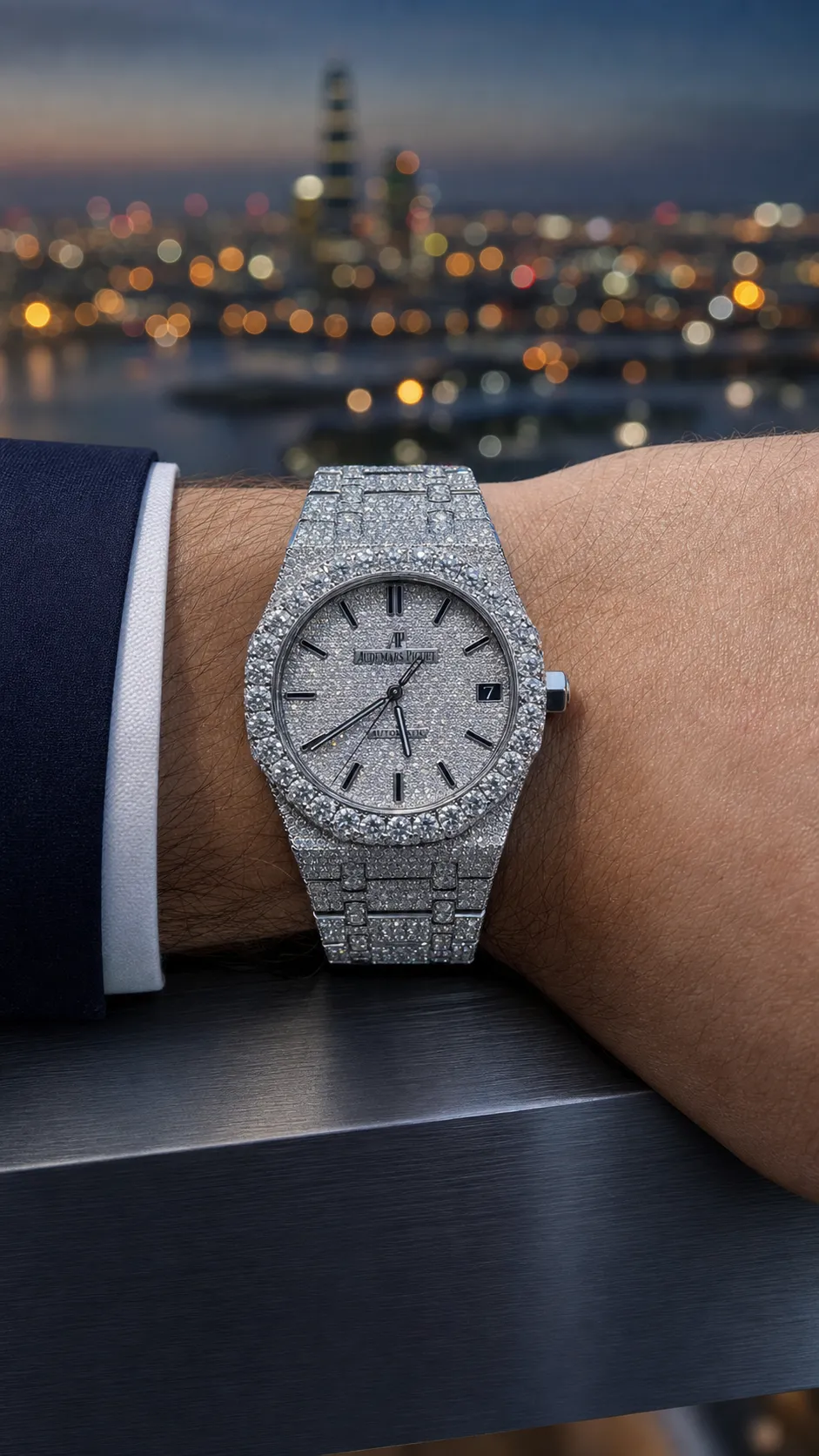 Royal Oak 15500 Full Pavé Icedout Watch D1147519245