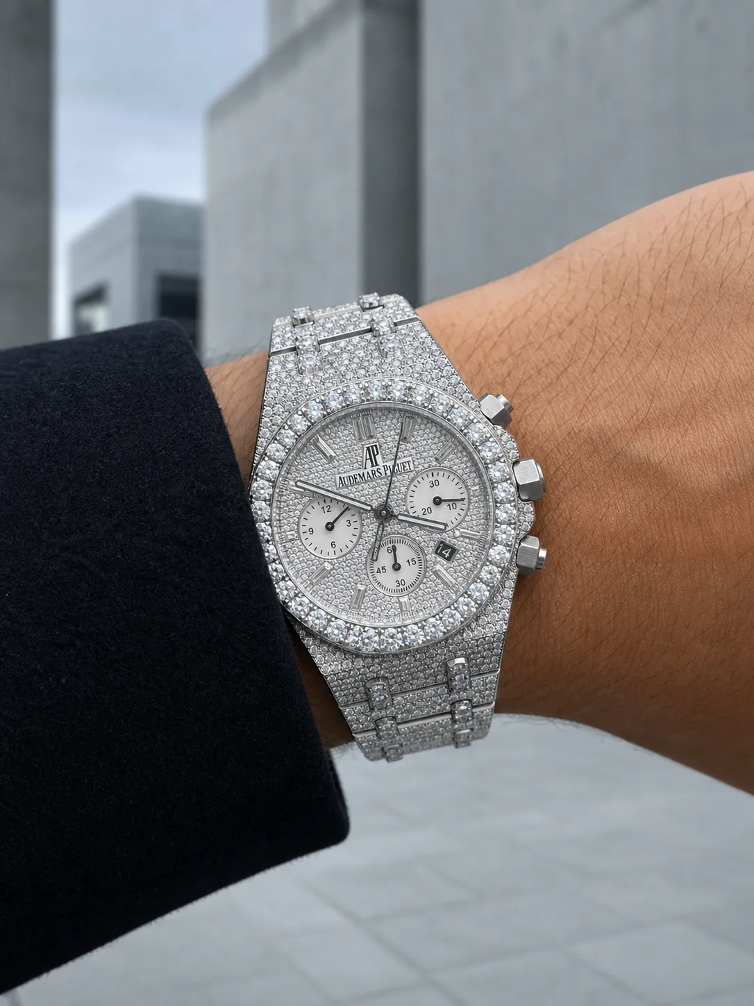 Royal Oak Chronograph 41mm Icedout Watch D1147519256