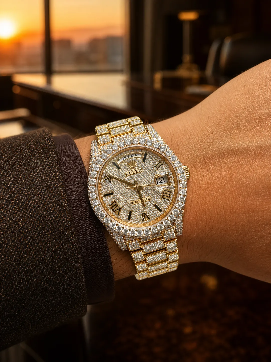 Day-Date 40mm Icedout Pavé Watch D1147519273