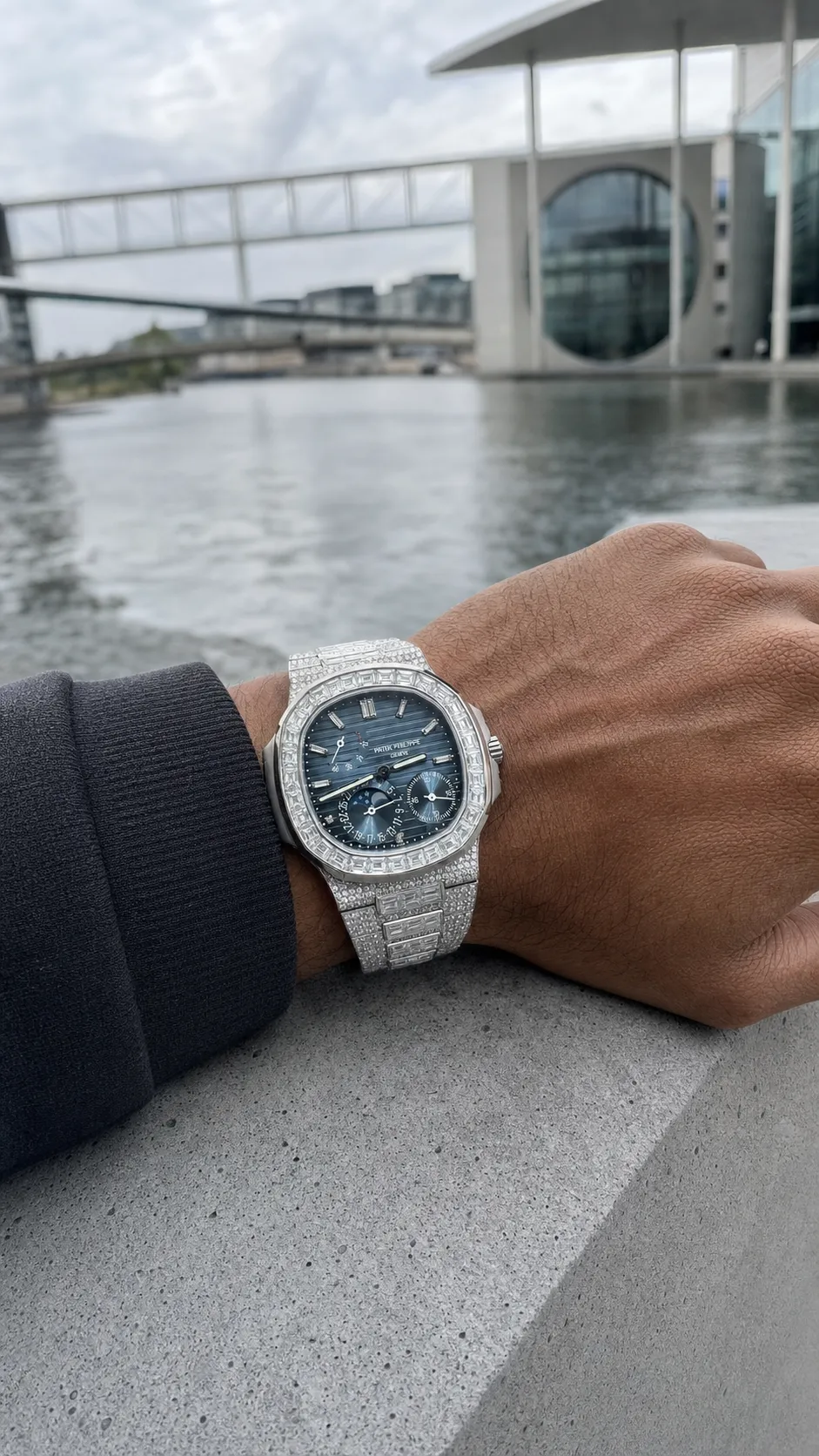 Nautilus 5712 Icedout Watch with Baguette Bezel D2362519275