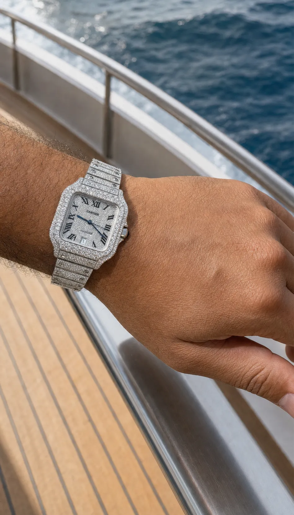 Santos Pavé Diamond Icedout Watch D1147519308