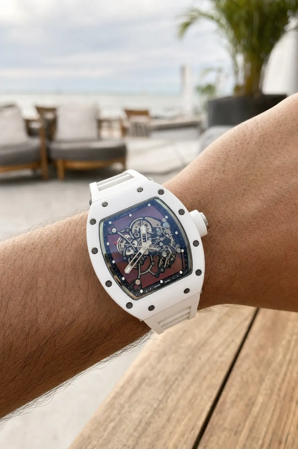 RM055 Skeleton Dial Ceramic Watch D661519343
