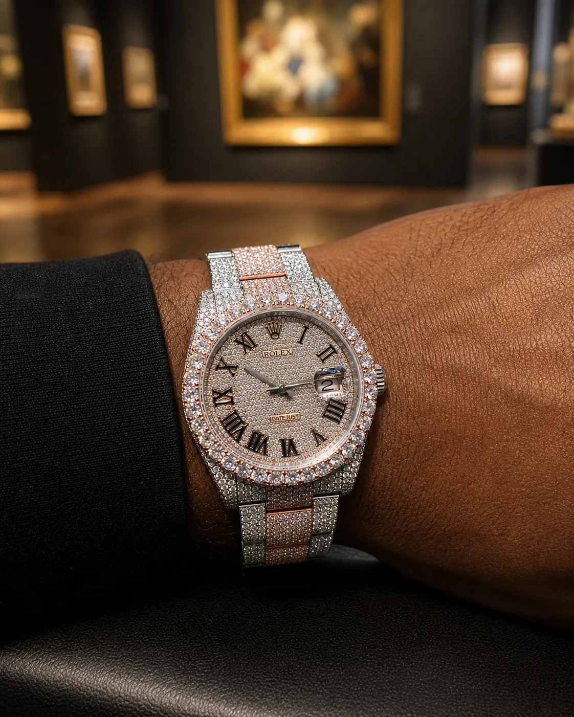Datejust 36mm Pavé Dial Icedout Watch D1147519345